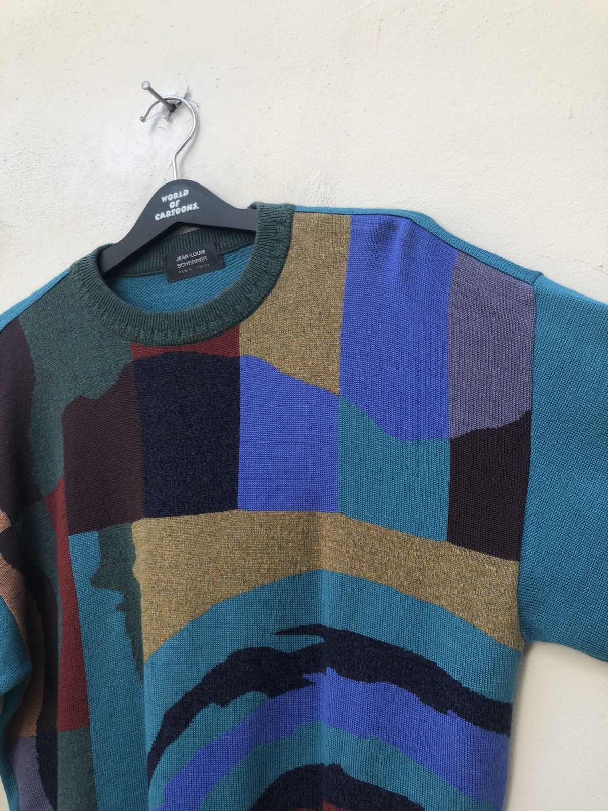 Jean-Louis Scherrer Vintage Jean-Louis Scherrer Psychedelic Art Wool Sweater Size US L / EU 52-54 / 3 - 9 Thumbnail