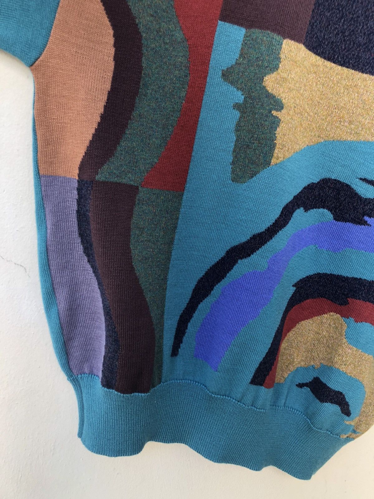 Jean-Louis Scherrer Vintage Jean-Louis Scherrer Psychedelic Art Wool Sweater Size US L / EU 52-54 / 3 - 12 Thumbnail