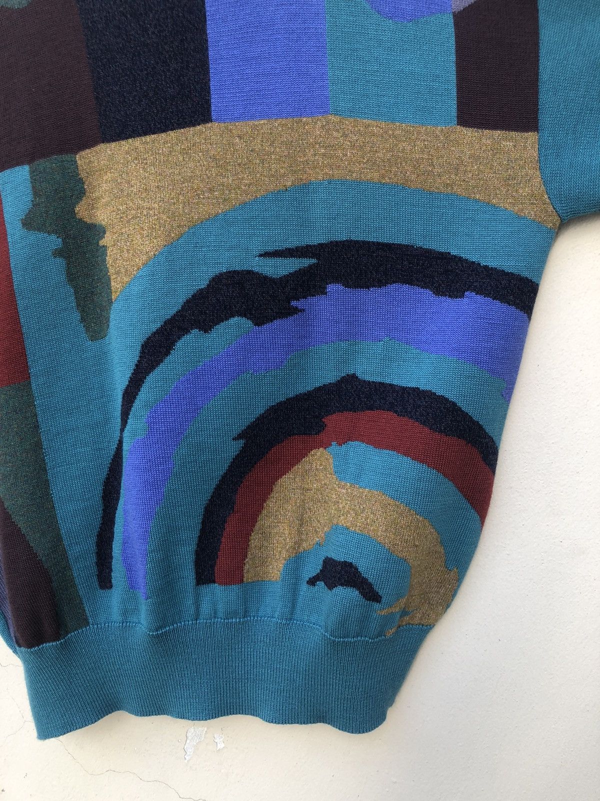Jean-Louis Scherrer Vintage Jean-Louis Scherrer Psychedelic Art Wool Sweater Size US L / EU 52-54 / 3 - 10 Thumbnail