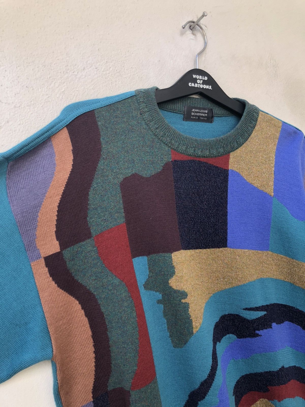 Jean-Louis Scherrer Vintage Jean-Louis Scherrer Psychedelic Art Wool Sweater Size US L / EU 52-54 / 3 - 11 Thumbnail