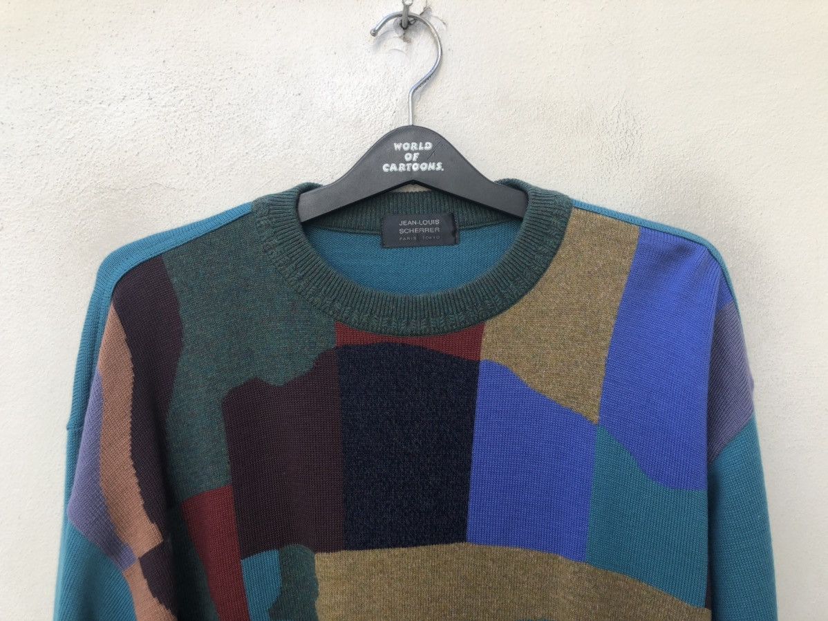 Jean-Louis Scherrer Vintage Jean-Louis Scherrer Psychedelic Art Wool Sweater Size US L / EU 52-54 / 3 - 8 Thumbnail