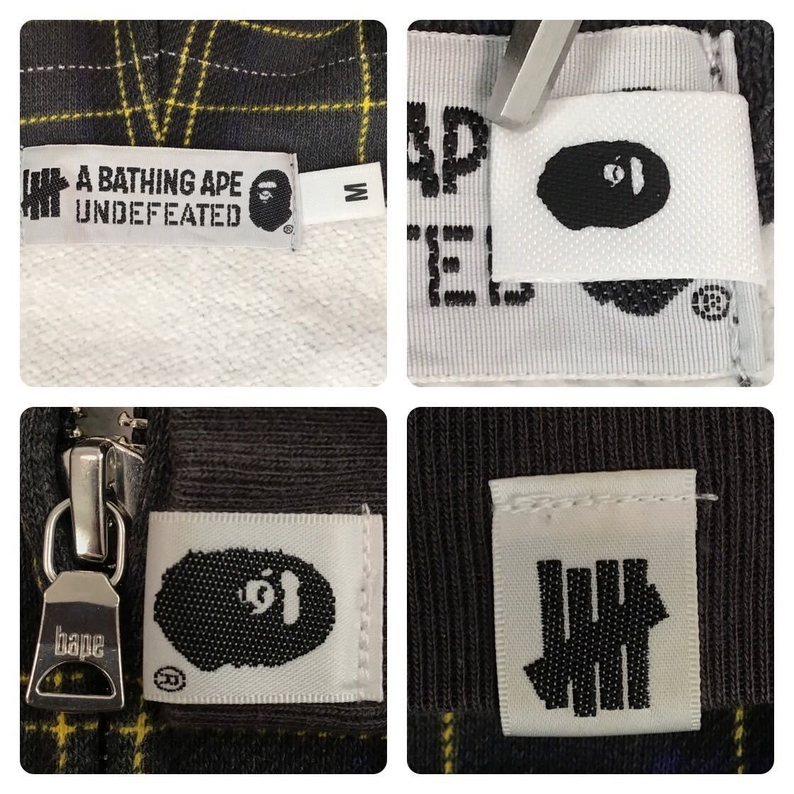 Bape × Undefeated BAPE × undefeated check shark full zip hoodie a bathing ape Size US M / EU 48-50 / 2 - 8 Thumbnail