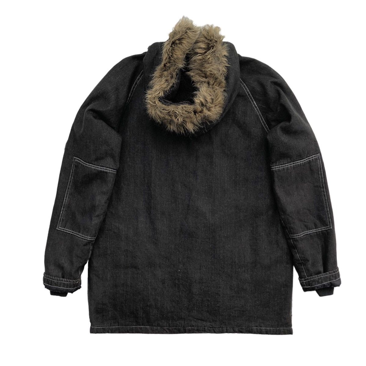 Johnbull Japanese Brand Johnbull Denim Fur Hooded Parka Jacket Size US M / EU 48-50 / 2 - 7 Thumbnail
