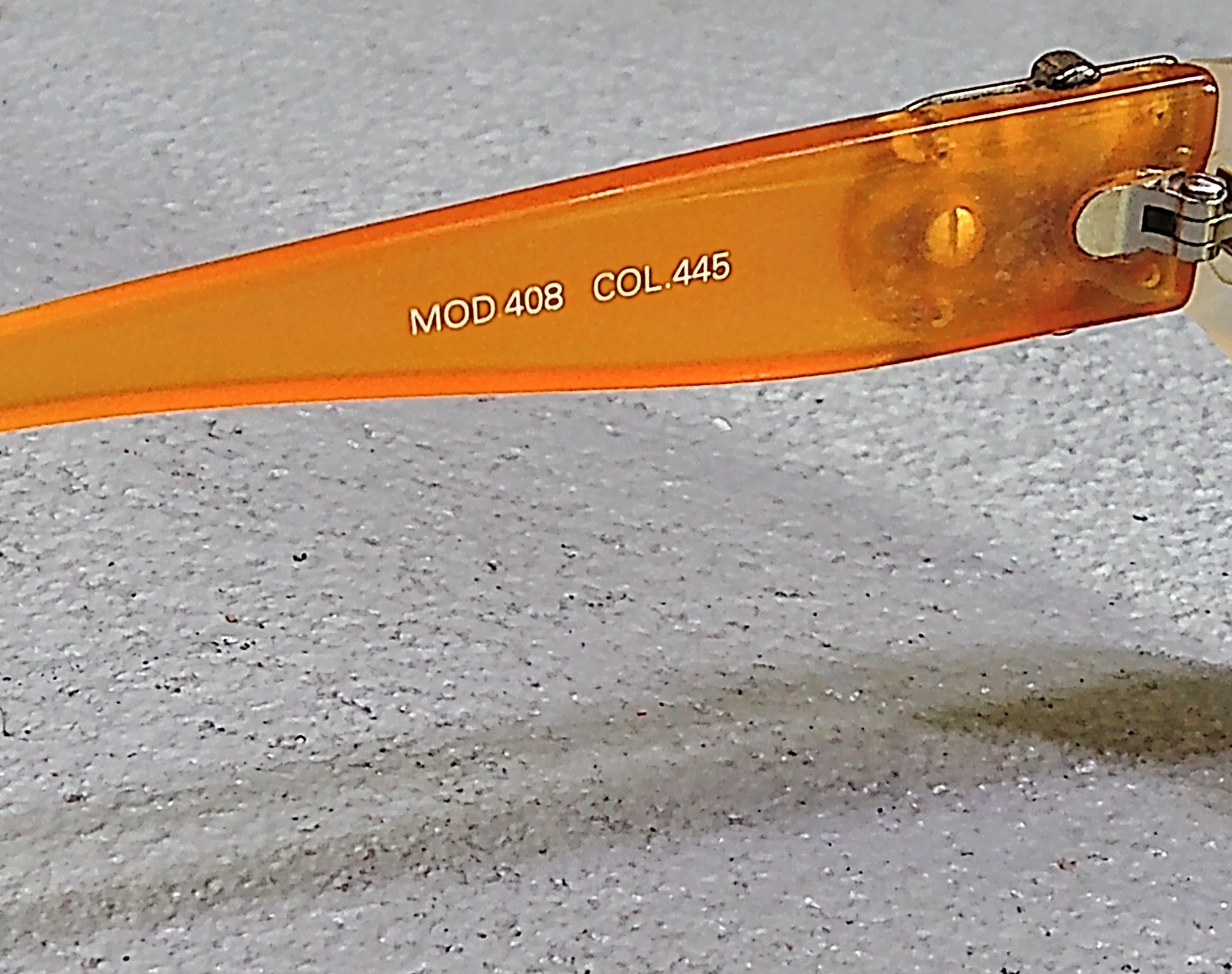 Versace Versace Sunglasses Mod.408 Orange Clear Y2K Italy Size ONE SIZE - 13 Thumbnail
