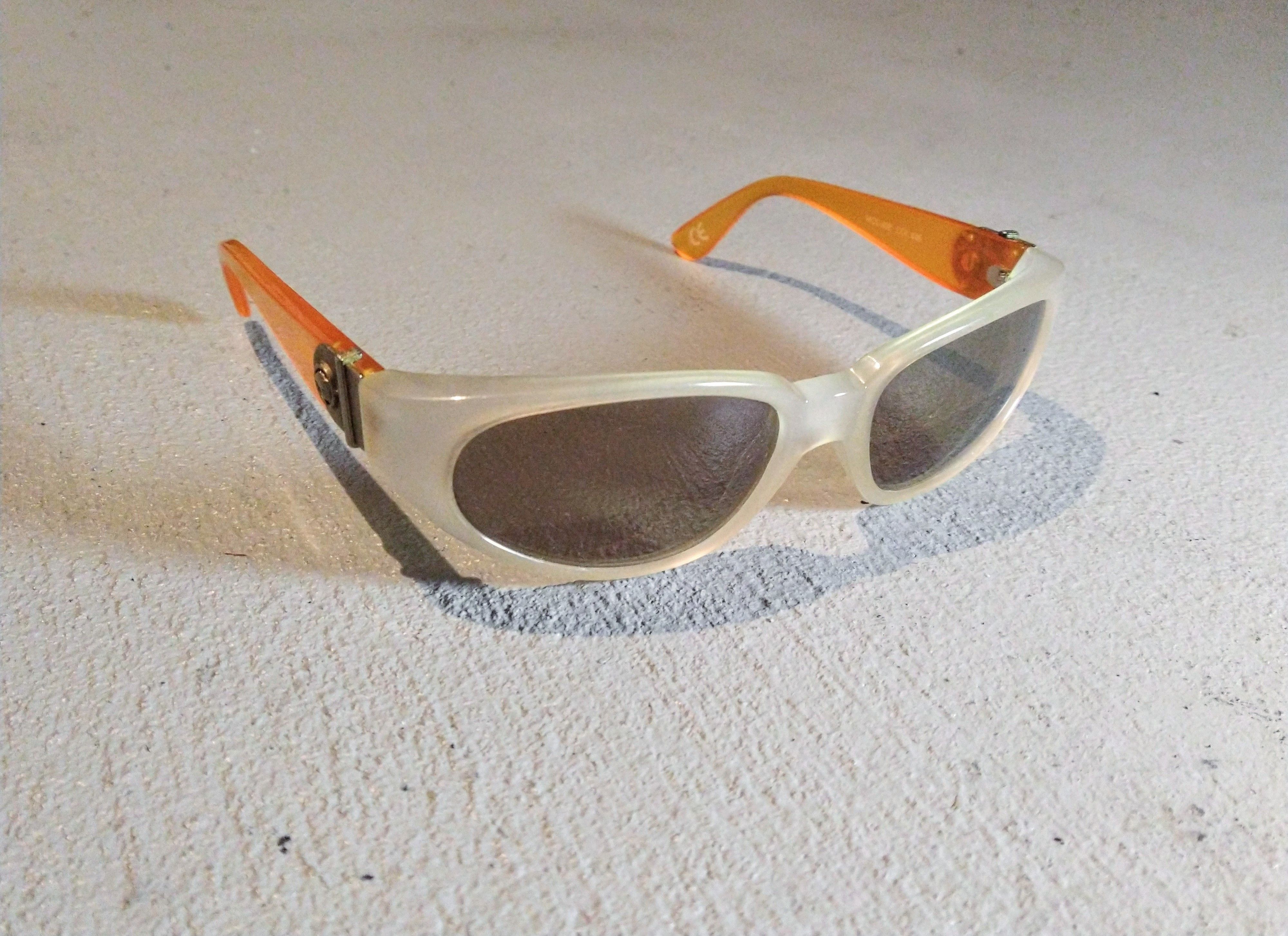 Versace Versace Sunglasses Mod.408 Orange Clear Y2K Italy Size ONE SIZE - 2 Thumbnail