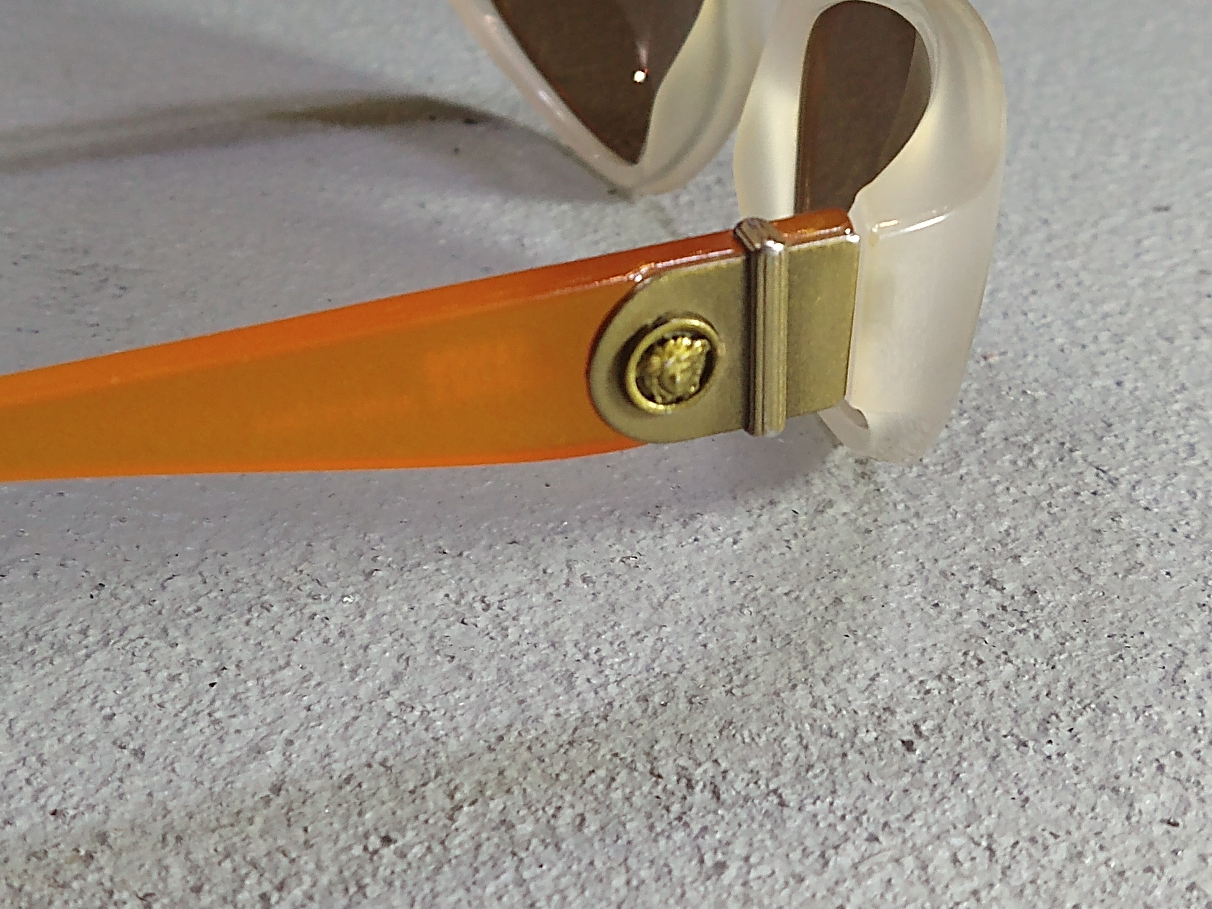 Versace Versace Sunglasses Mod.408 Orange Clear Y2K Italy Size ONE SIZE - 7 Thumbnail
