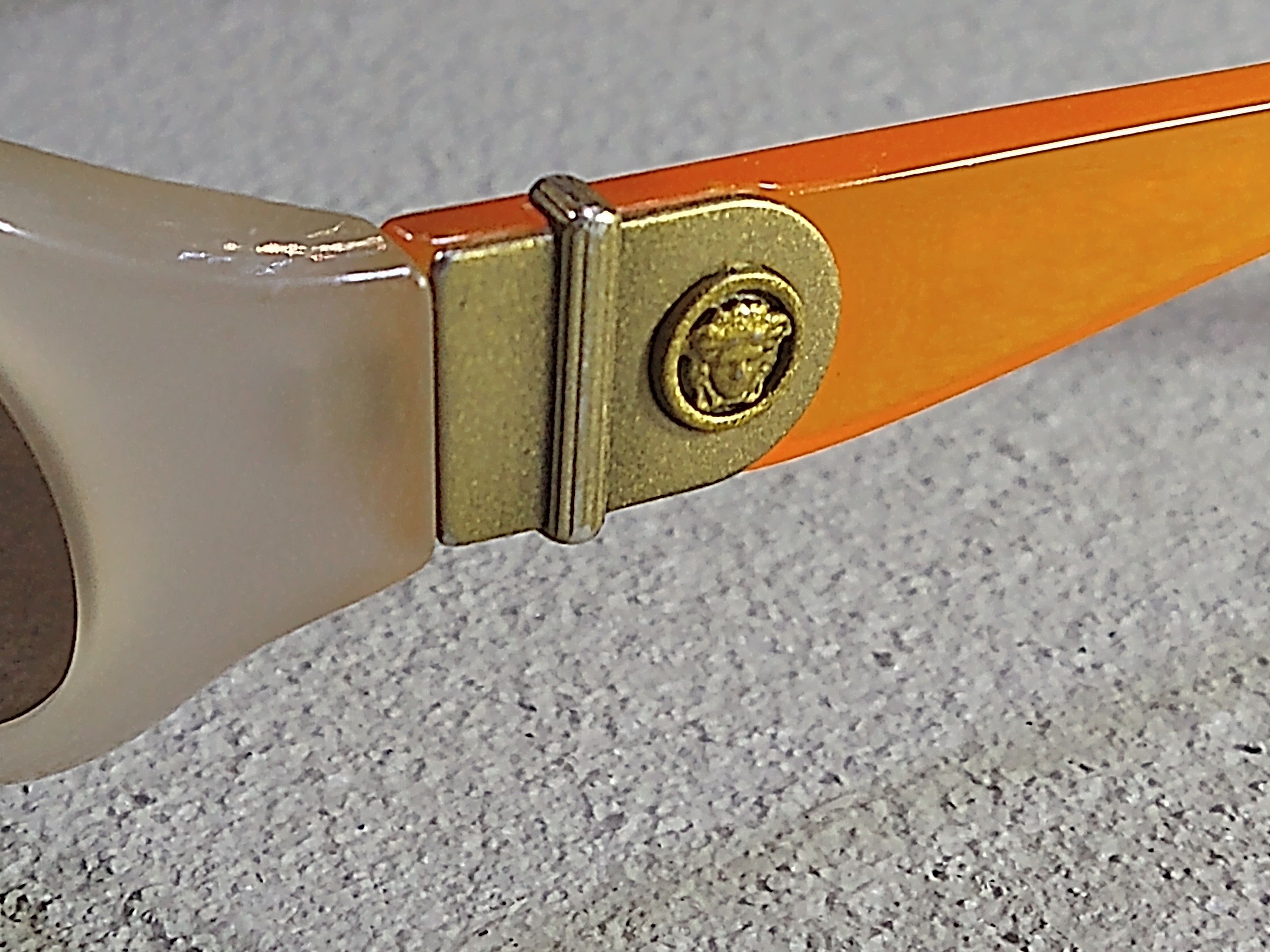 Versace Versace Sunglasses Mod.408 Orange Clear Y2K Italy Size ONE SIZE - 5 Thumbnail
