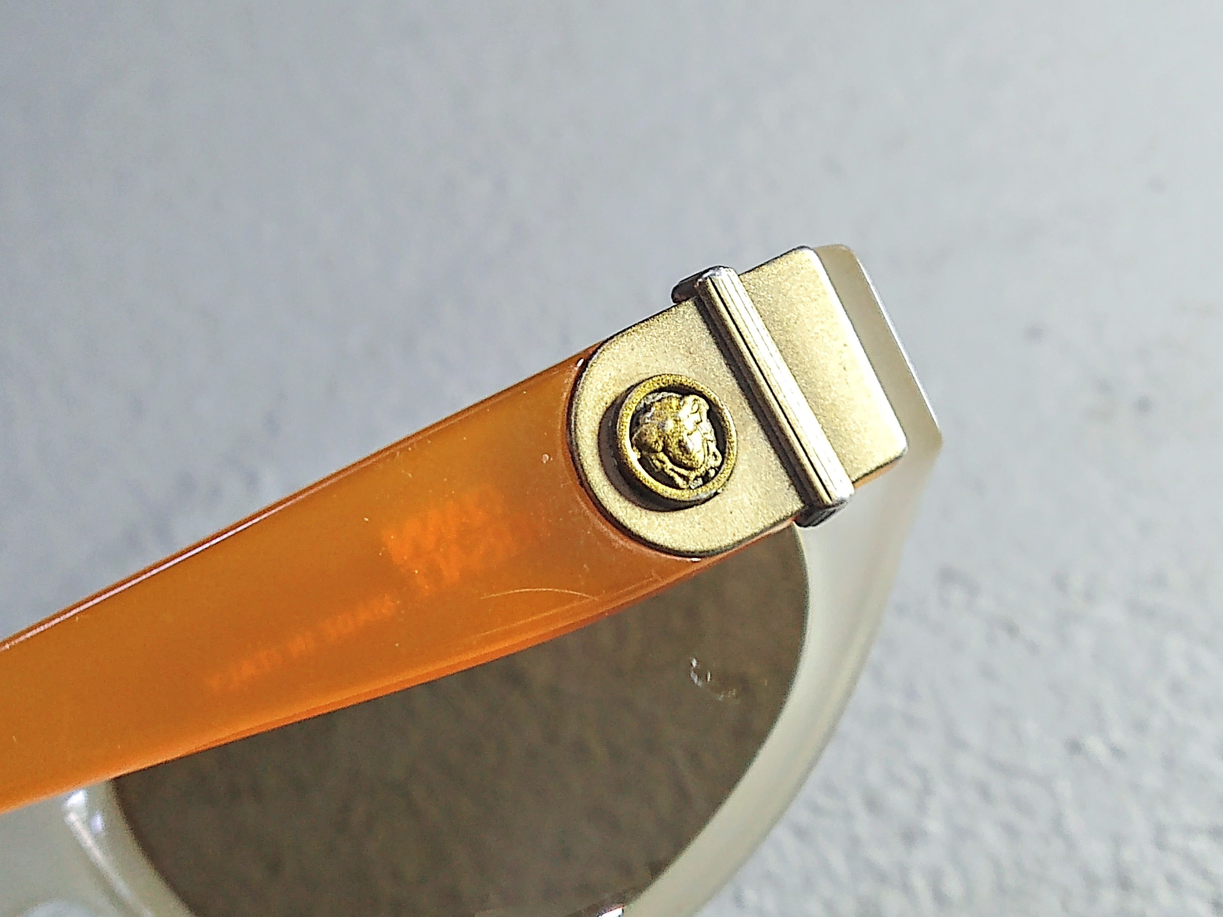 Versace Versace Sunglasses Mod.408 Orange Clear Y2K Italy Size ONE SIZE - 8 Thumbnail