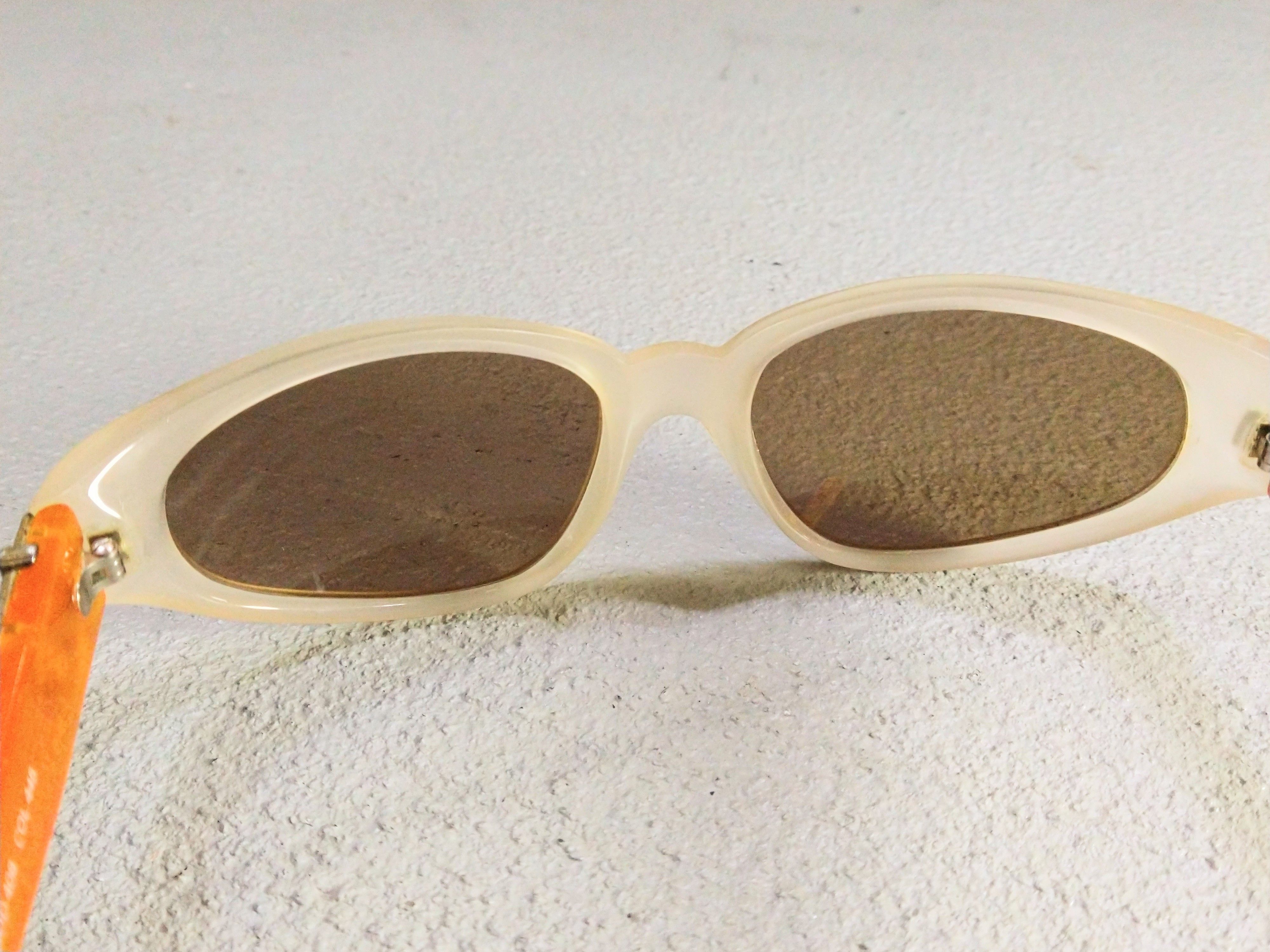 Versace Versace Sunglasses Mod.408 Orange Clear Y2K Italy Size ONE SIZE - 10 Thumbnail