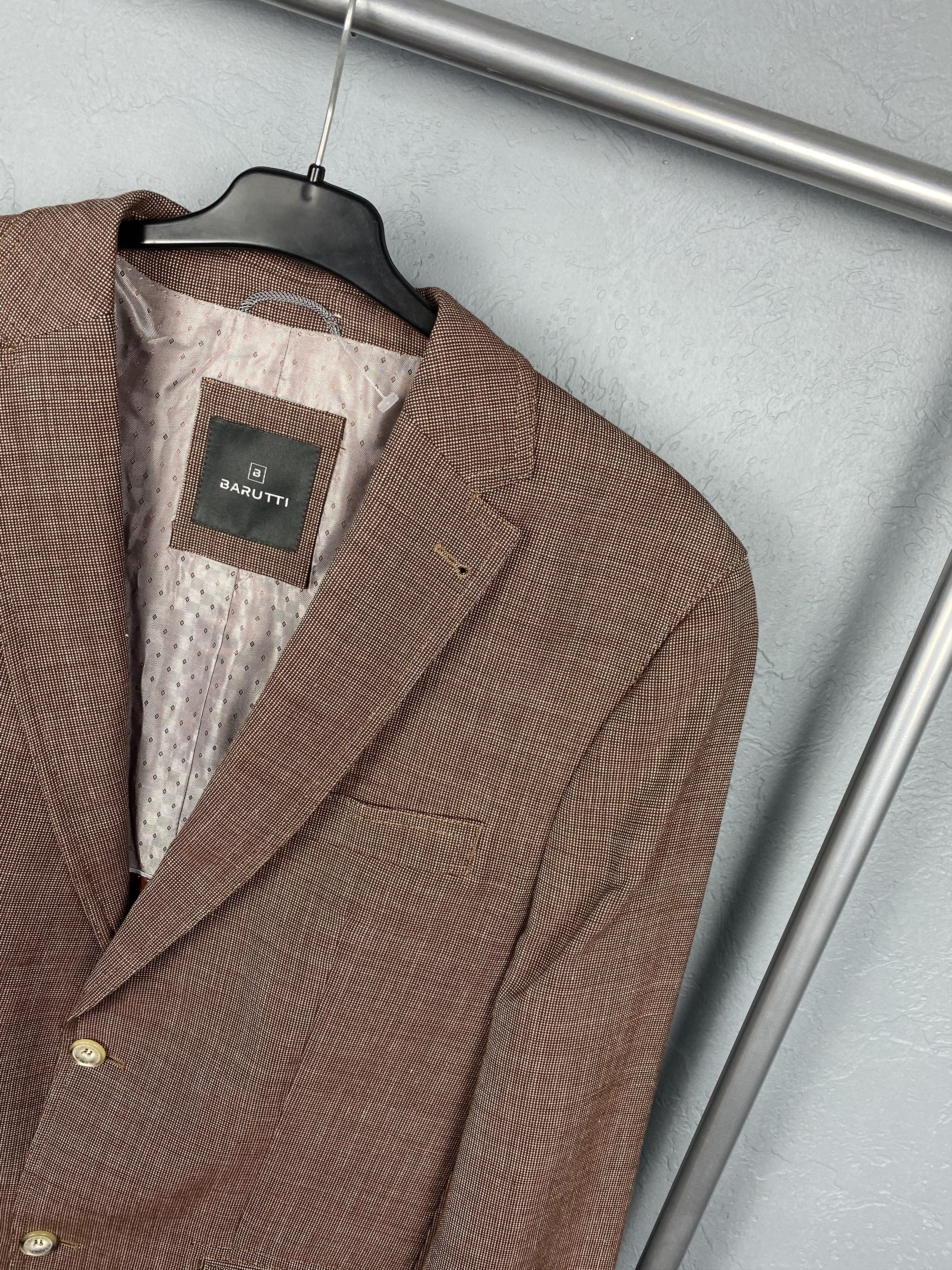 Vintage Mario Barutti Mens Plaid Blazer Jacket Wool Linen Silk Size US L / EU 52-54 / 3 - 2 Thumbnail