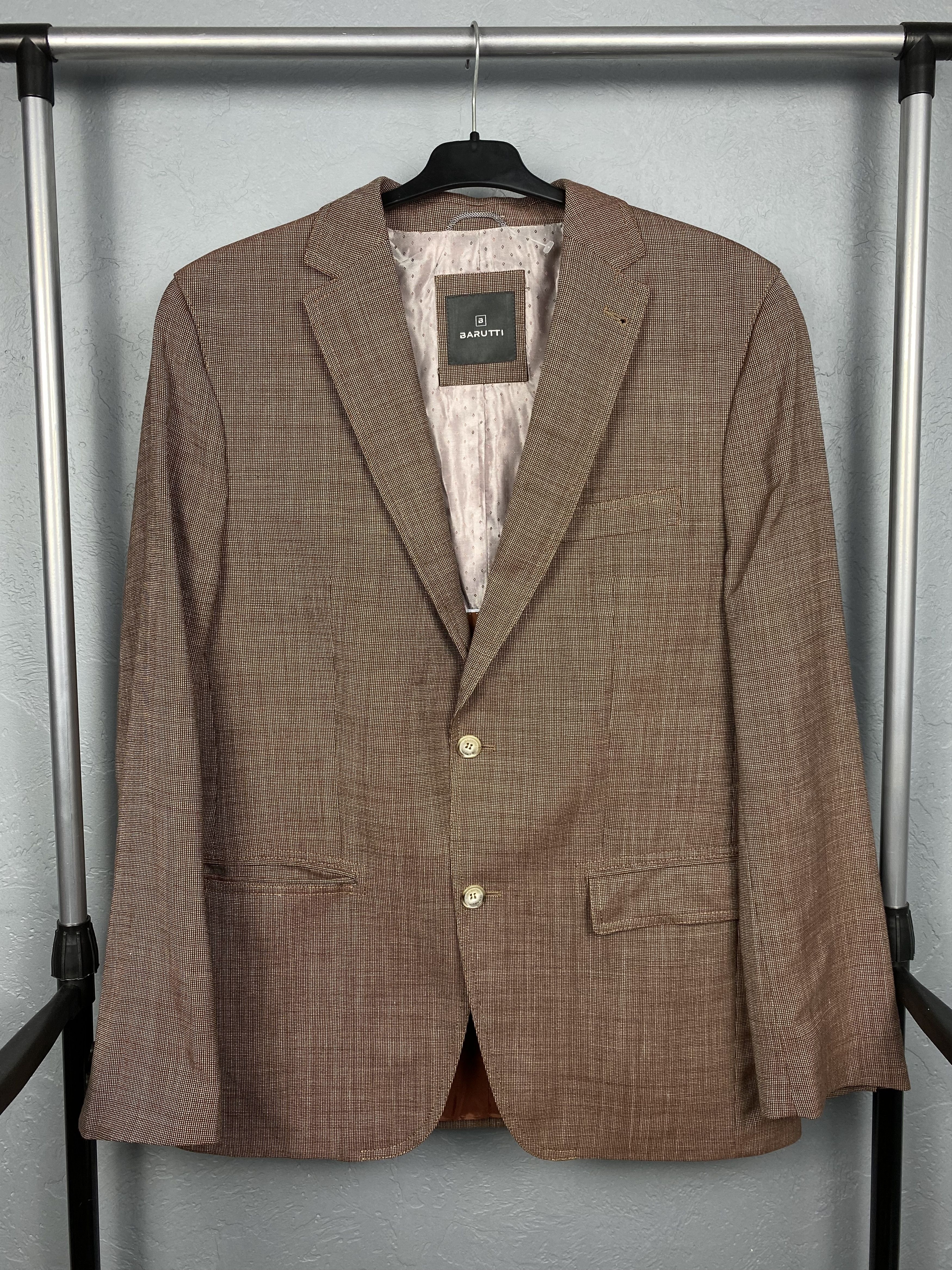 Vintage Mario Barutti Mens Plaid Blazer Jacket Wool Linen Silk Size US L / EU 52-54 / 3 - 1 Thumbnail