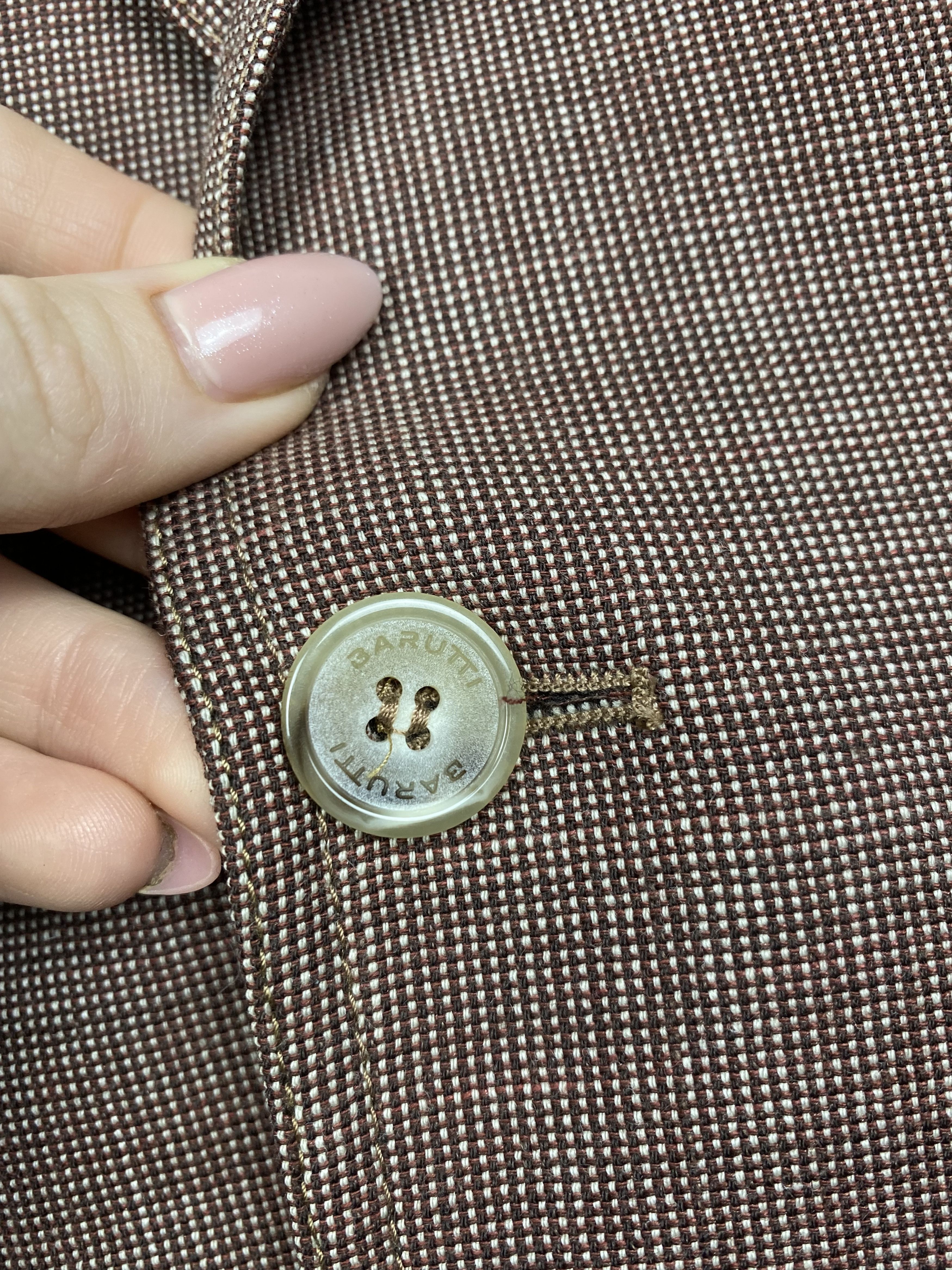 Vintage Mario Barutti Mens Plaid Blazer Jacket Wool Linen Silk Size US L / EU 52-54 / 3 - 4 Thumbnail