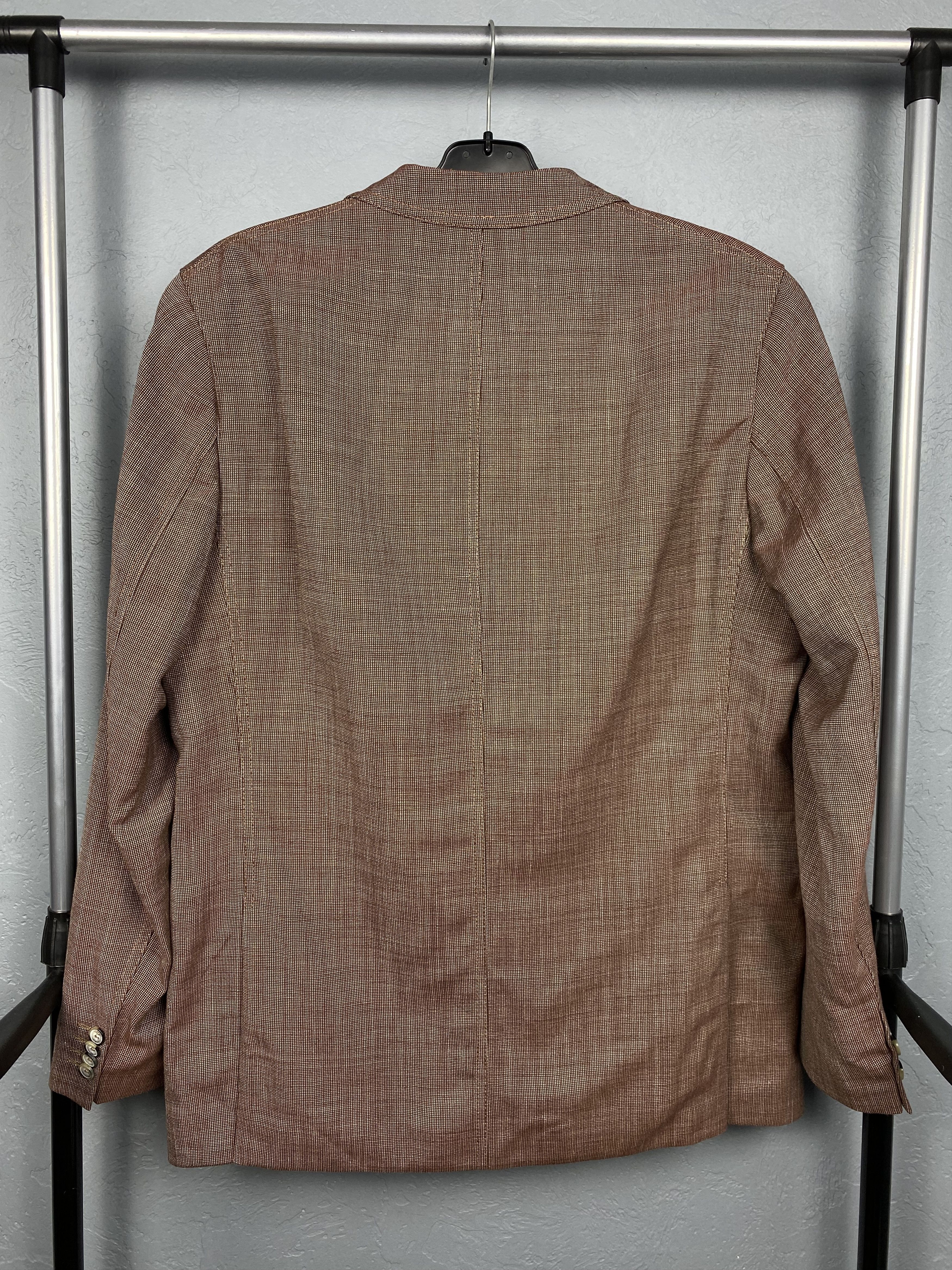 Vintage Mario Barutti Mens Plaid Blazer Jacket Wool Linen Silk Size US L / EU 52-54 / 3 - 6 Thumbnail