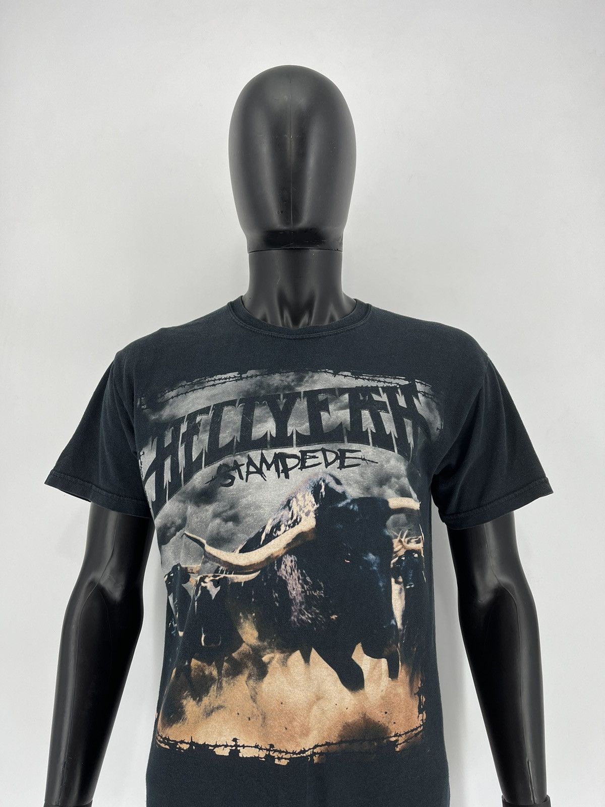 Band Tees × Vintage Vintage y2k HELLYEAH stamdede tour 2010 Band Rock Tee Size US M / EU 48-50 / 2 - 5 Thumbnail