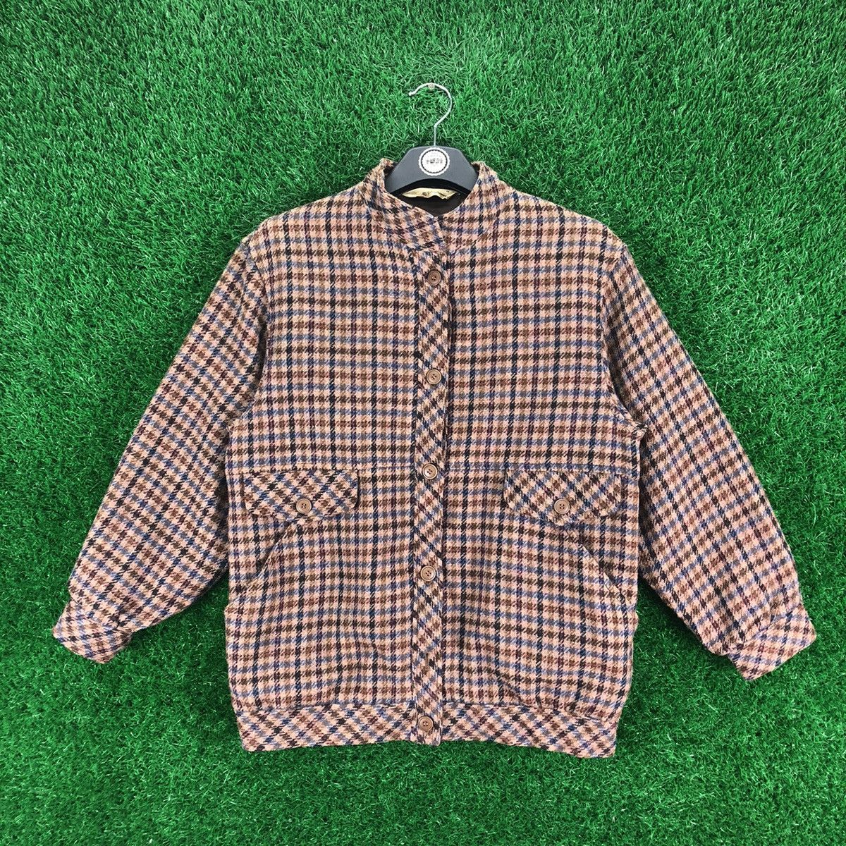 image of Vintage 80's Wool Jacket Button Up By Takashimaya in Brown, Men's (Size Small)