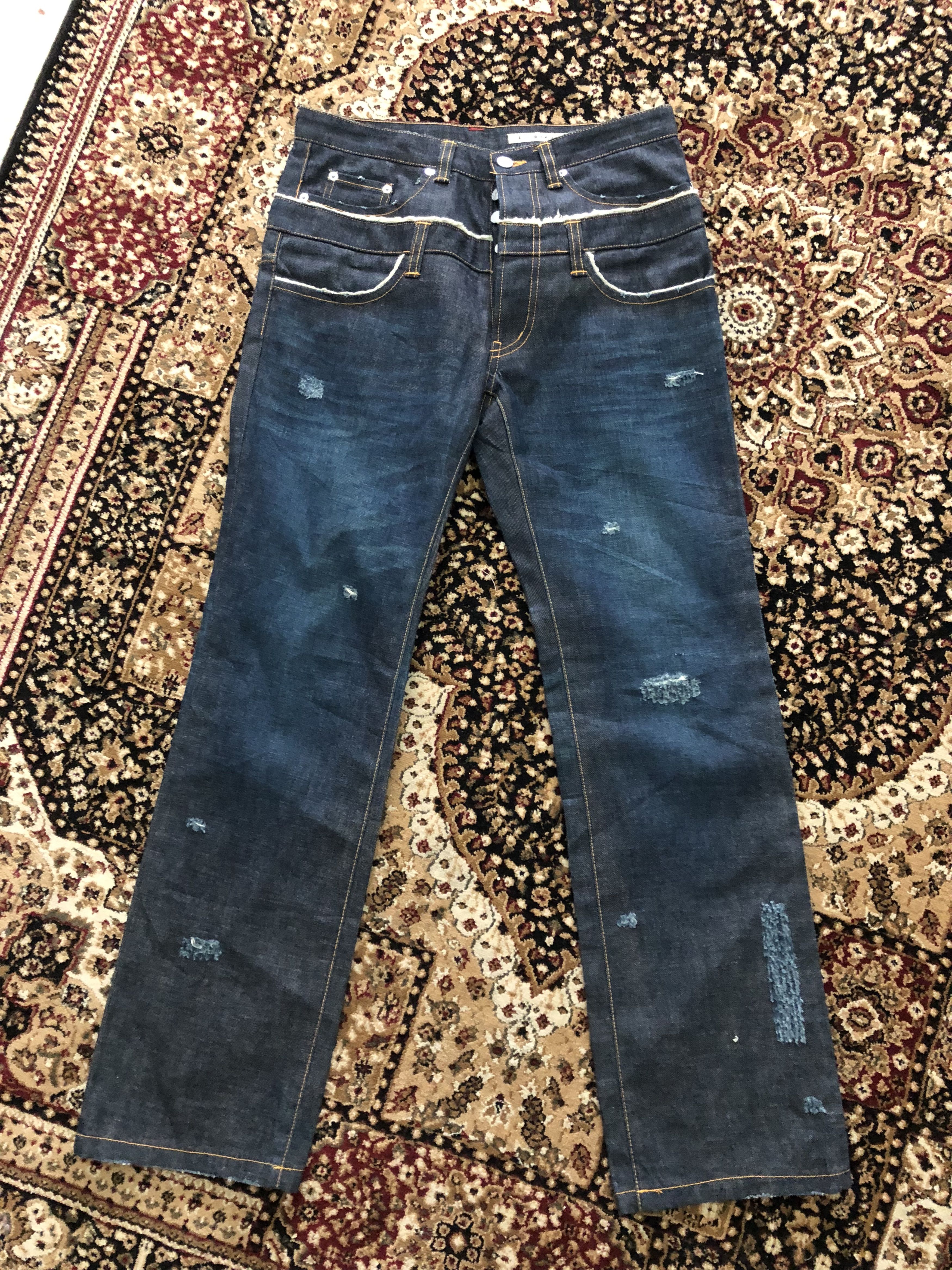 Issey Miyake Issey Miyake Sunao Kuwahara Japan Double Waist Rips Size US 30 / EU 46 - 1 Thumbnail