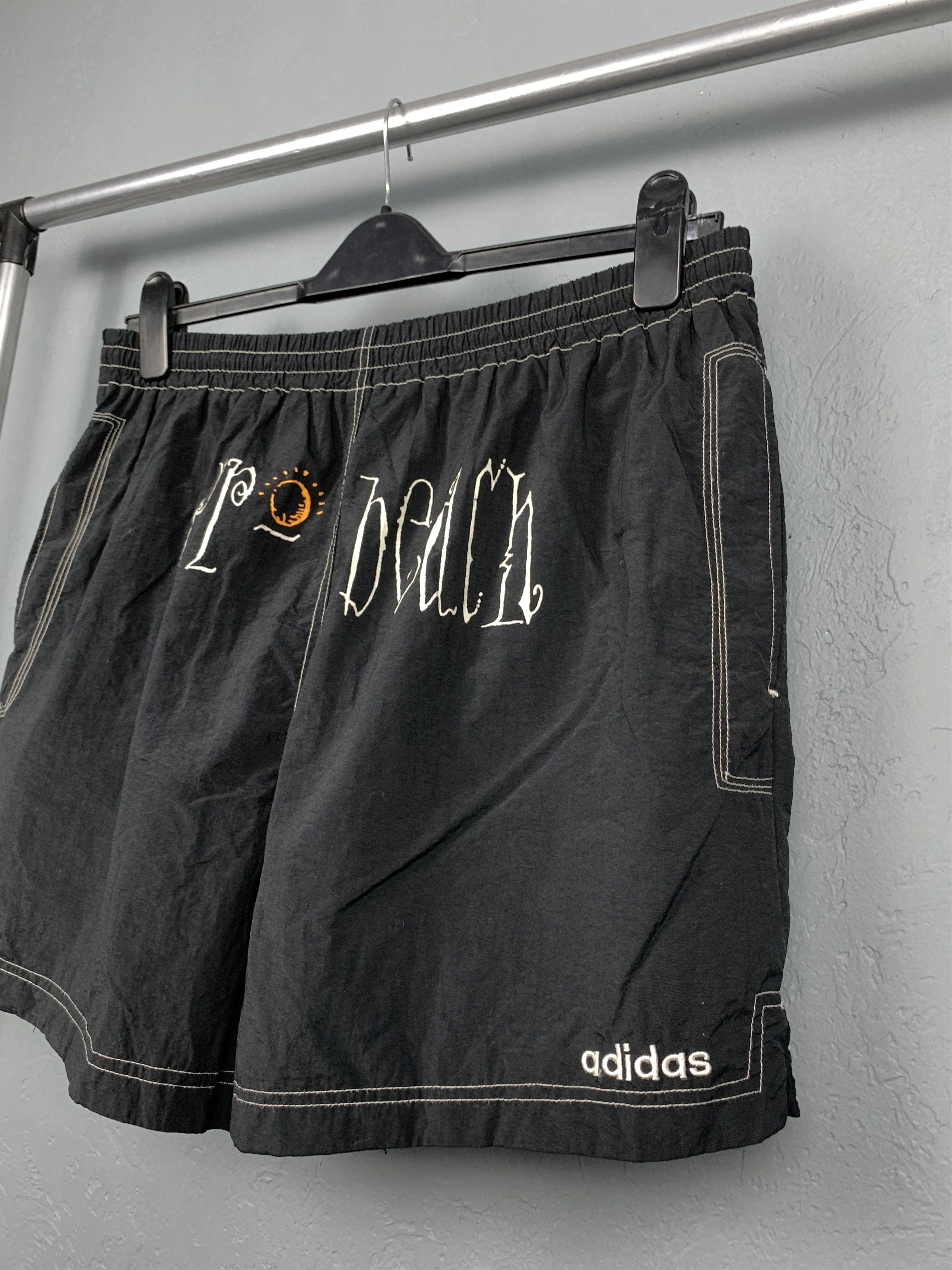 Adidas × Vintage Adidas PRO BEACH Vintage Mens Nylon Swimming Shorts Size US 34 / EU 50 - 2 Thumbnail
