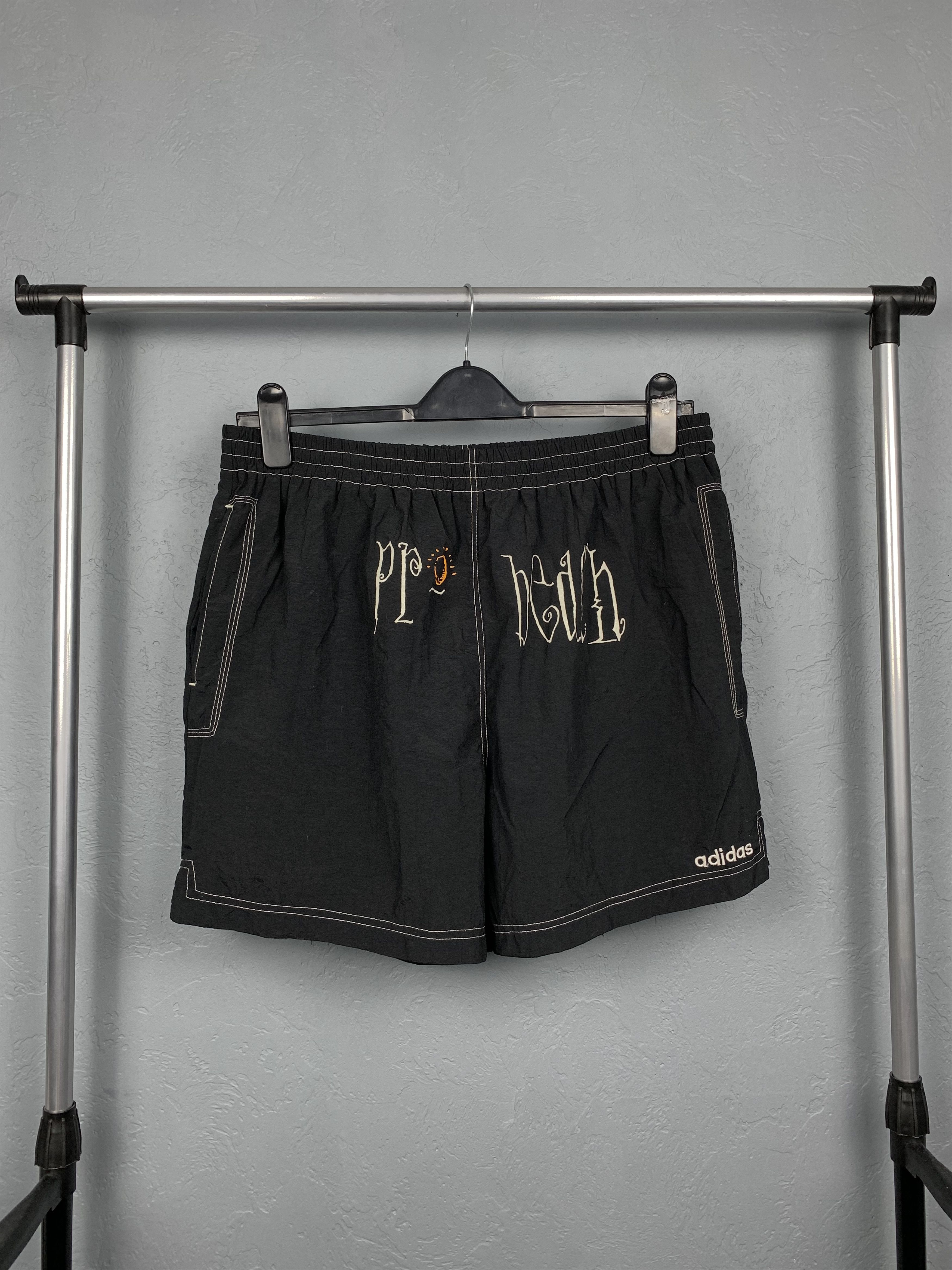 Adidas × Vintage Adidas PRO BEACH Vintage Mens Nylon Swimming Shorts Size US 34 / EU 50 - 1 Thumbnail