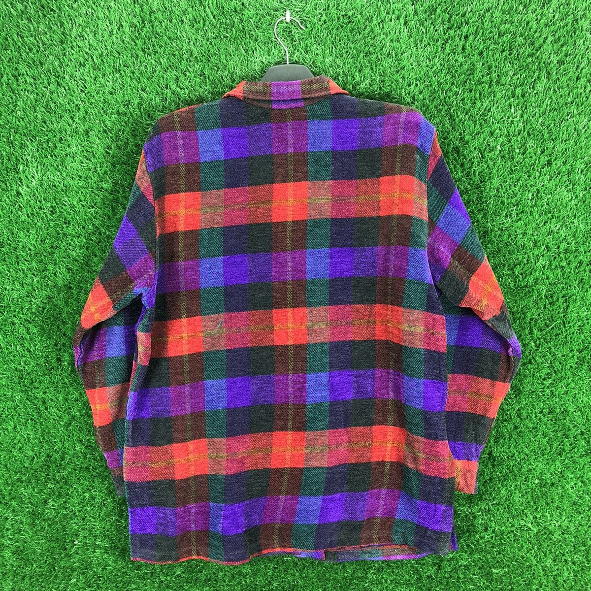 Japanese Brand Vintage 80's Wool Blouse Shirt Checkered by Saga More Size US M / EU 48-50 / 2 - 4 Thumbnail