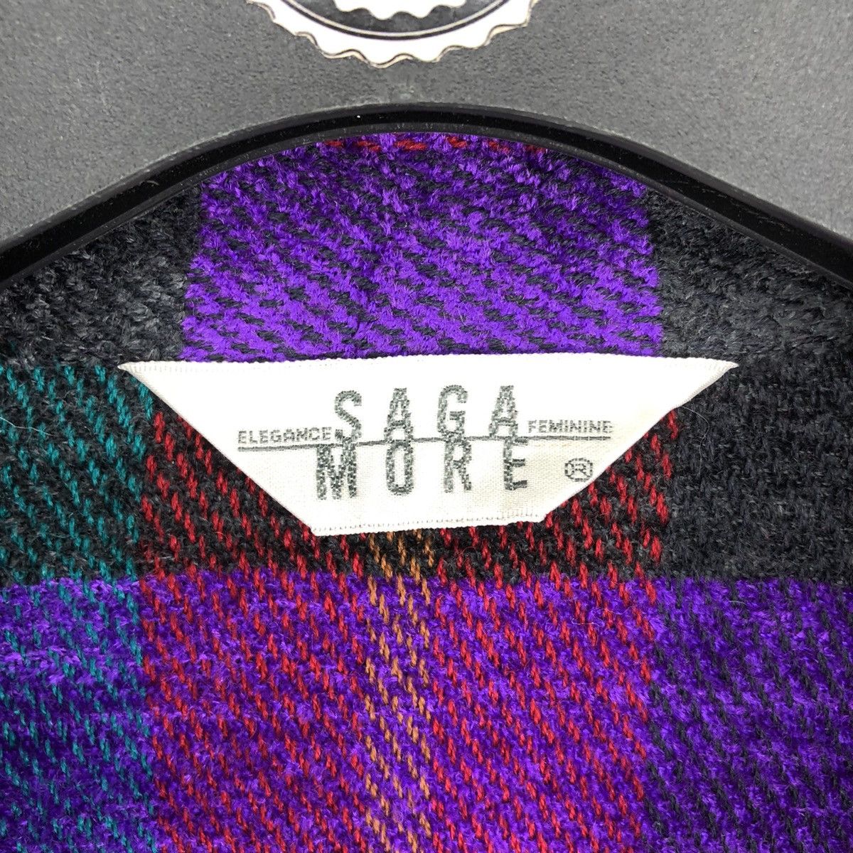 Japanese Brand Vintage 80's Wool Blouse Shirt Checkered by Saga More Size US M / EU 48-50 / 2 - 12 Thumbnail