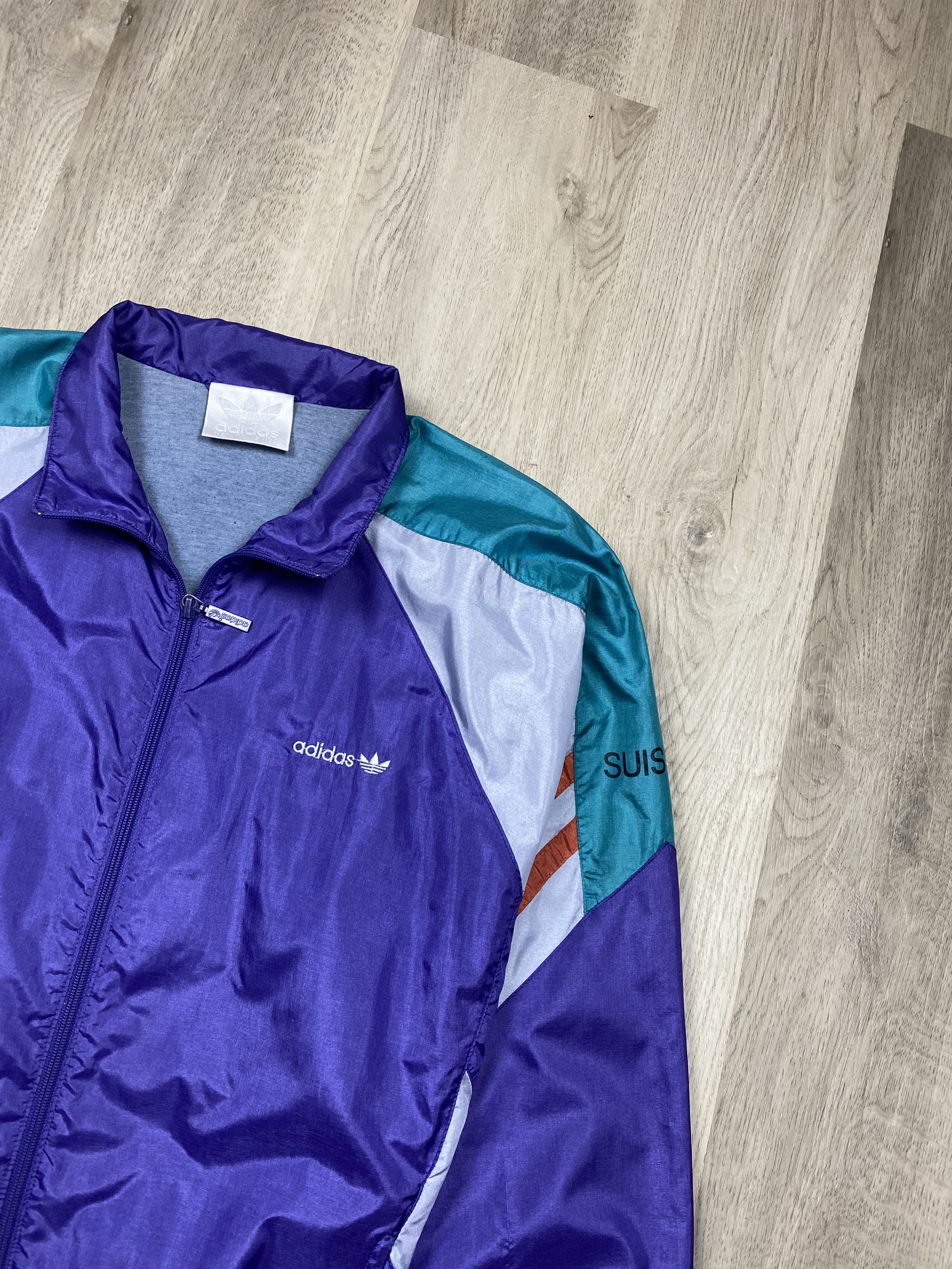 Adidas Adidas Vintage Mens Nylon Tracksuit Pants+Jacket Suit Size US 32 / EU 48 - 3 Thumbnail