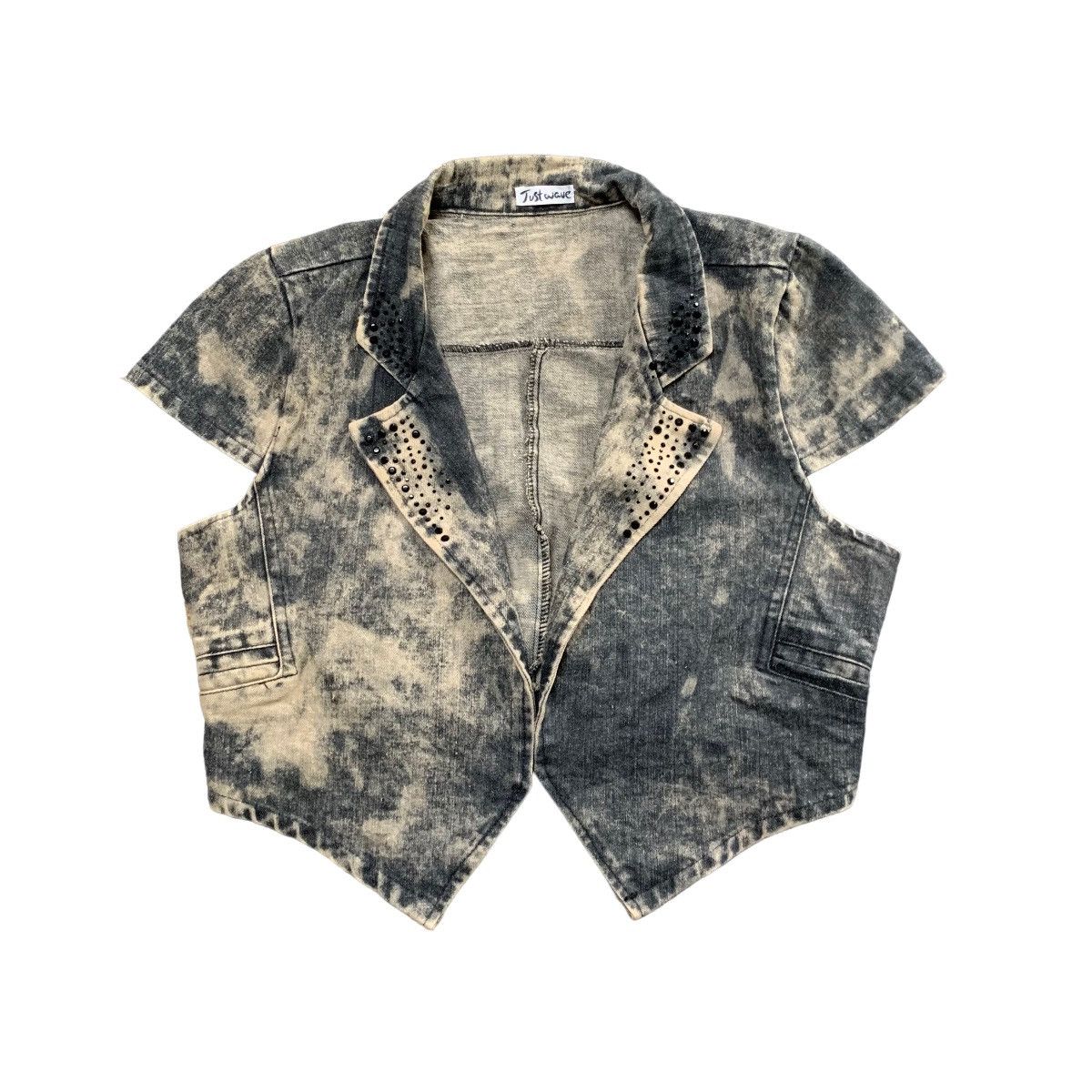 ✨Japanese Brand Acid Wash Cropped Denim Jacket With Buckle