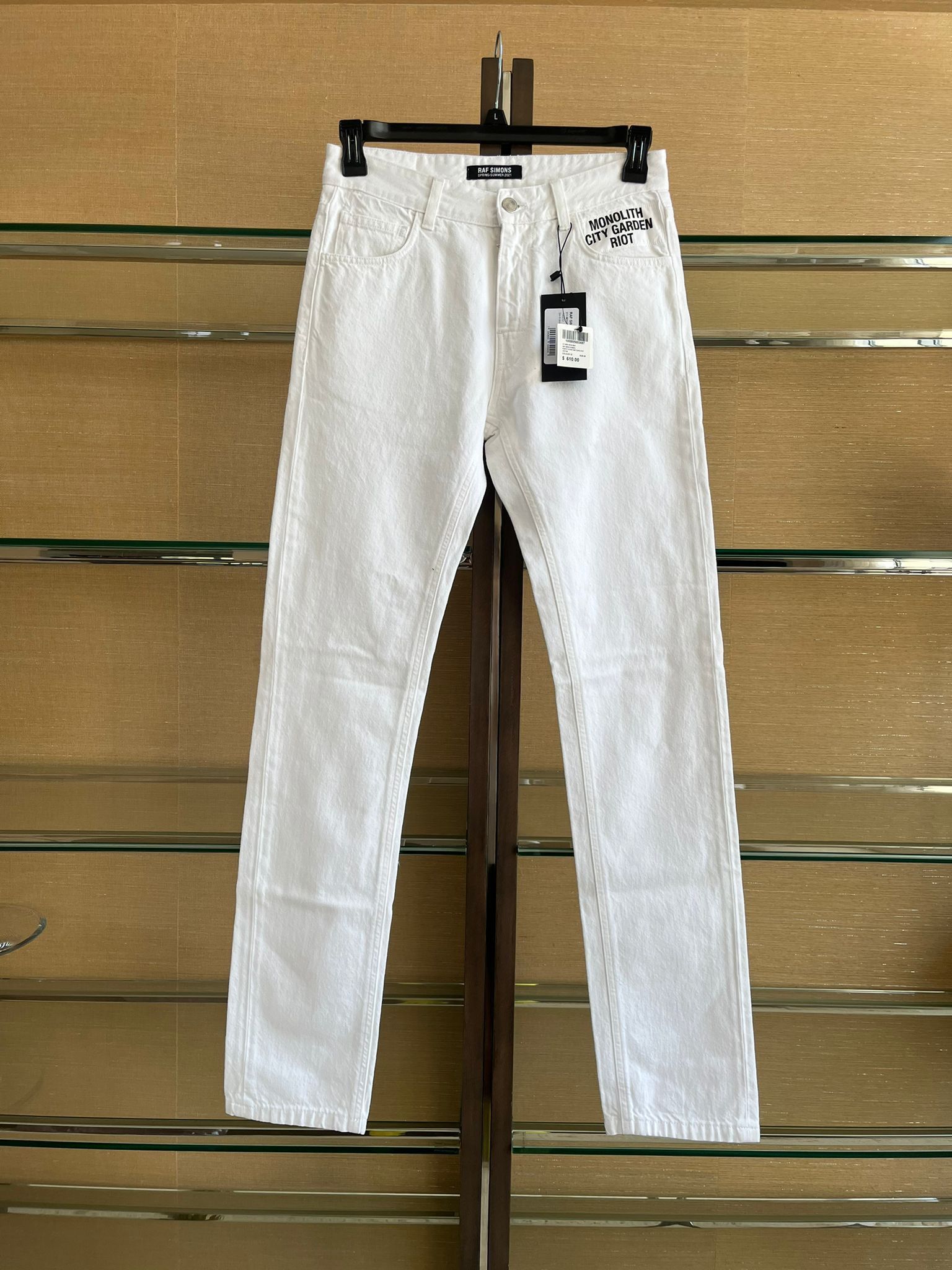 Raf Simons Picture Patch Denim in White Size US 28 / EU 44 - 5 Thumbnail