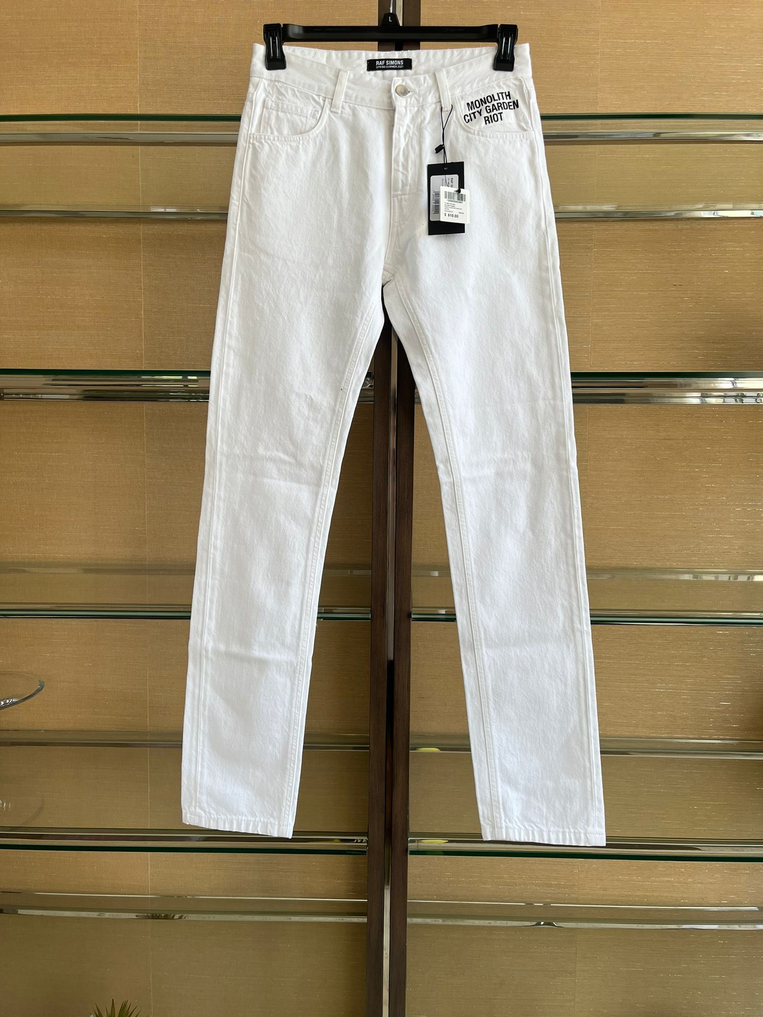 Raf Simons Picture Patch Denim in White Size US 28 / EU 44 - 2 Thumbnail