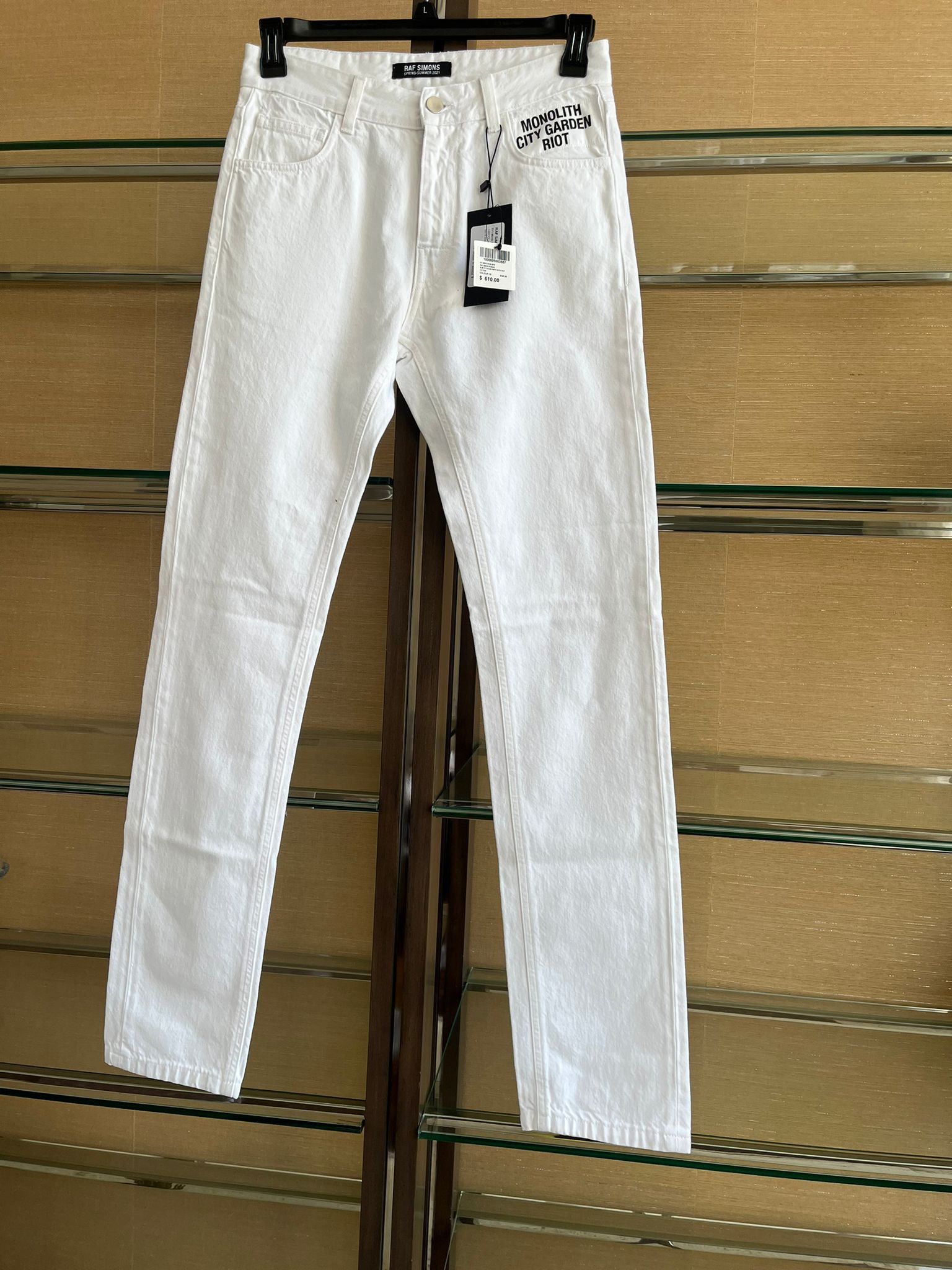 Raf Simons Picture Patch Denim in White Size US 28 / EU 44 - 13 Thumbnail
