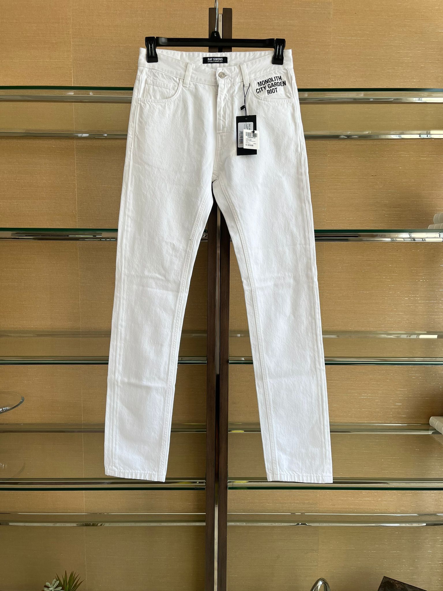 Raf Simons Picture Patch Denim in White Size US 28 / EU 44 - 3 Thumbnail