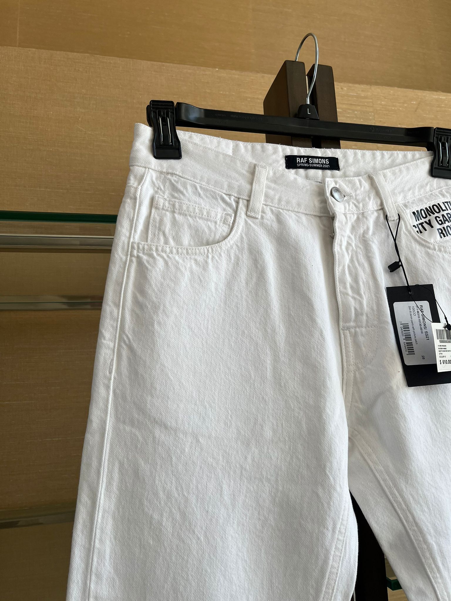 Raf Simons Picture Patch Denim in White Size US 28 / EU 44 - 7 Thumbnail