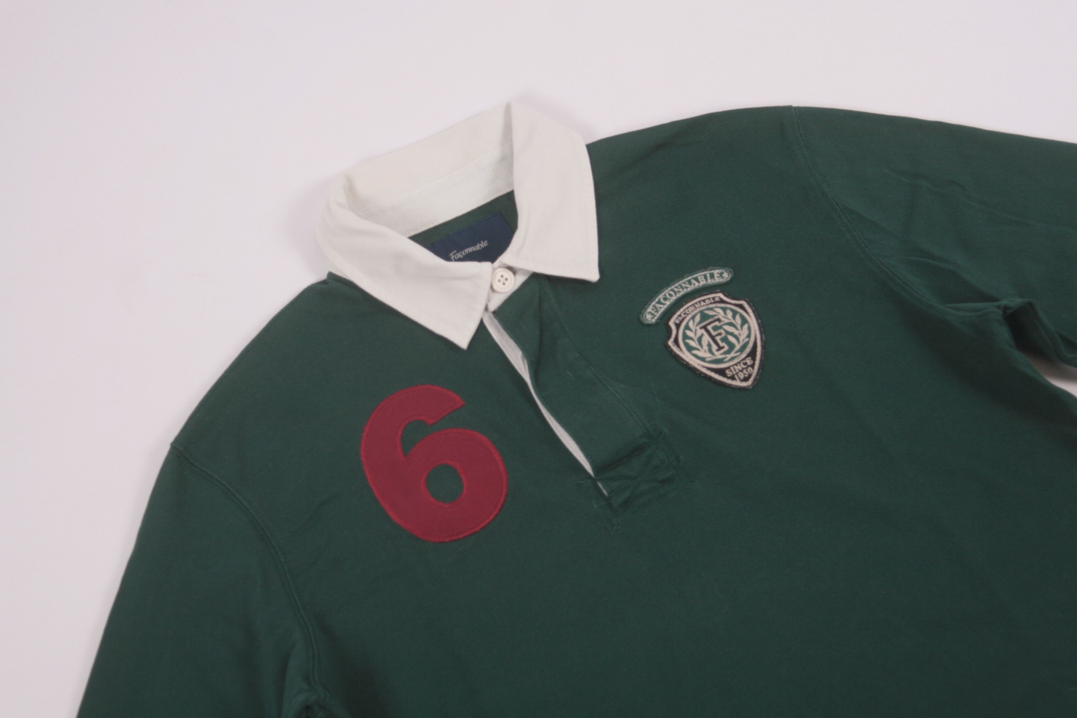 Faconnable 🔥 VTG 🔥 Faconnable Logo Embroidery "6" Rugby Polo Shirt Size US S / EU 44-46 / 1 - 3 Thumbnail
