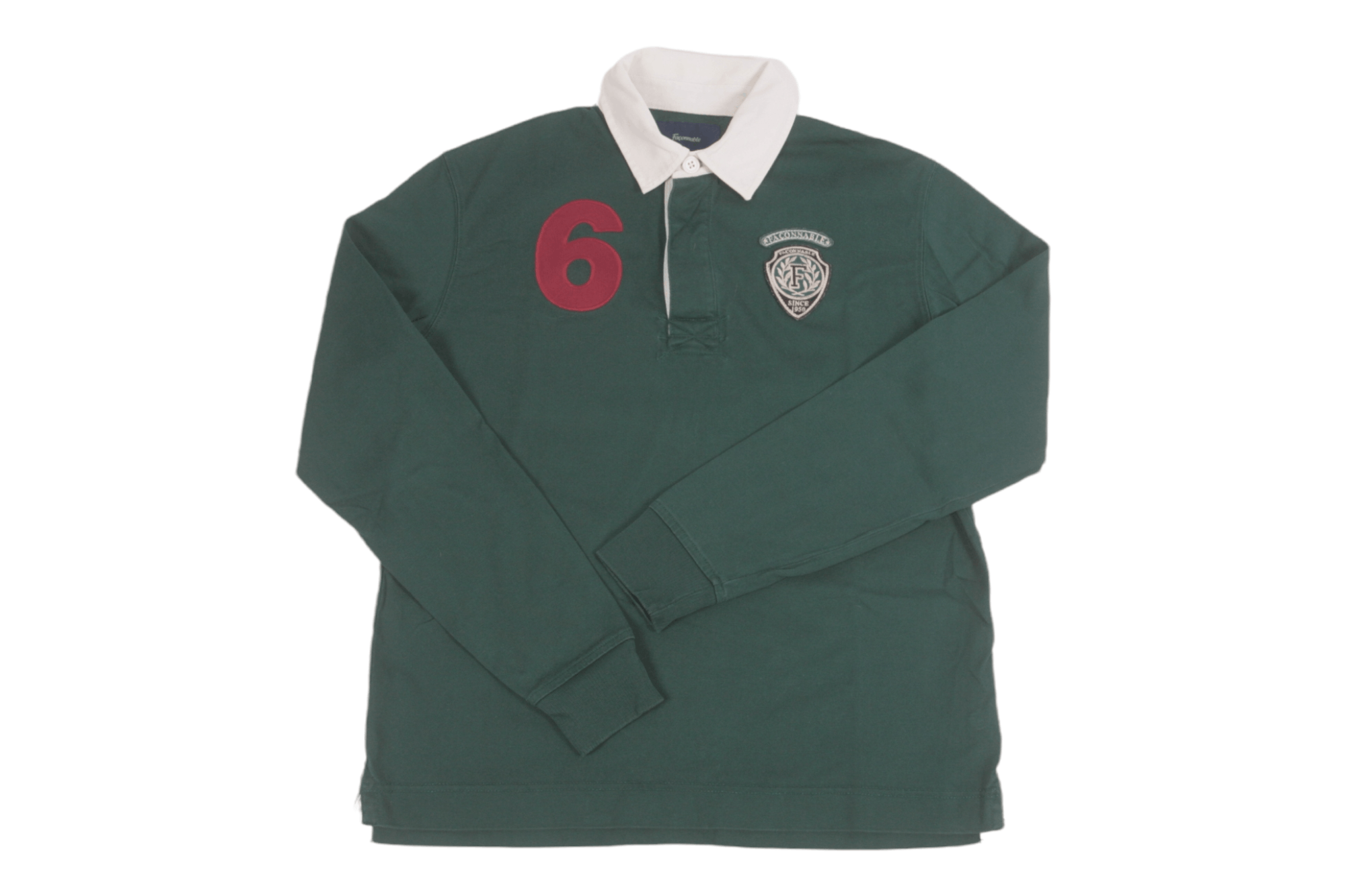 Faconnable 🔥 VTG 🔥 Faconnable Logo Embroidery "6" Rugby Polo Shirt Size US S / EU 44-46 / 1 - 1 Thumbnail