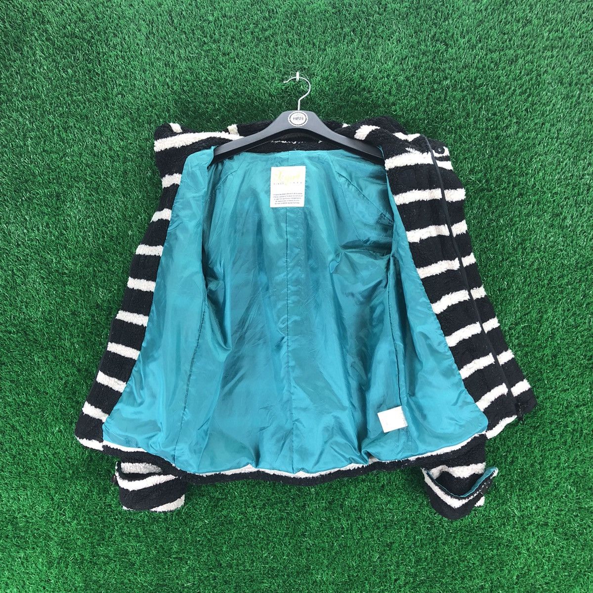X-Girl Vintage X-Girl Duffle Sherpa Jacket Hoodie Striped Size XS / US 0-2 / IT 36-38 - 8 Thumbnail