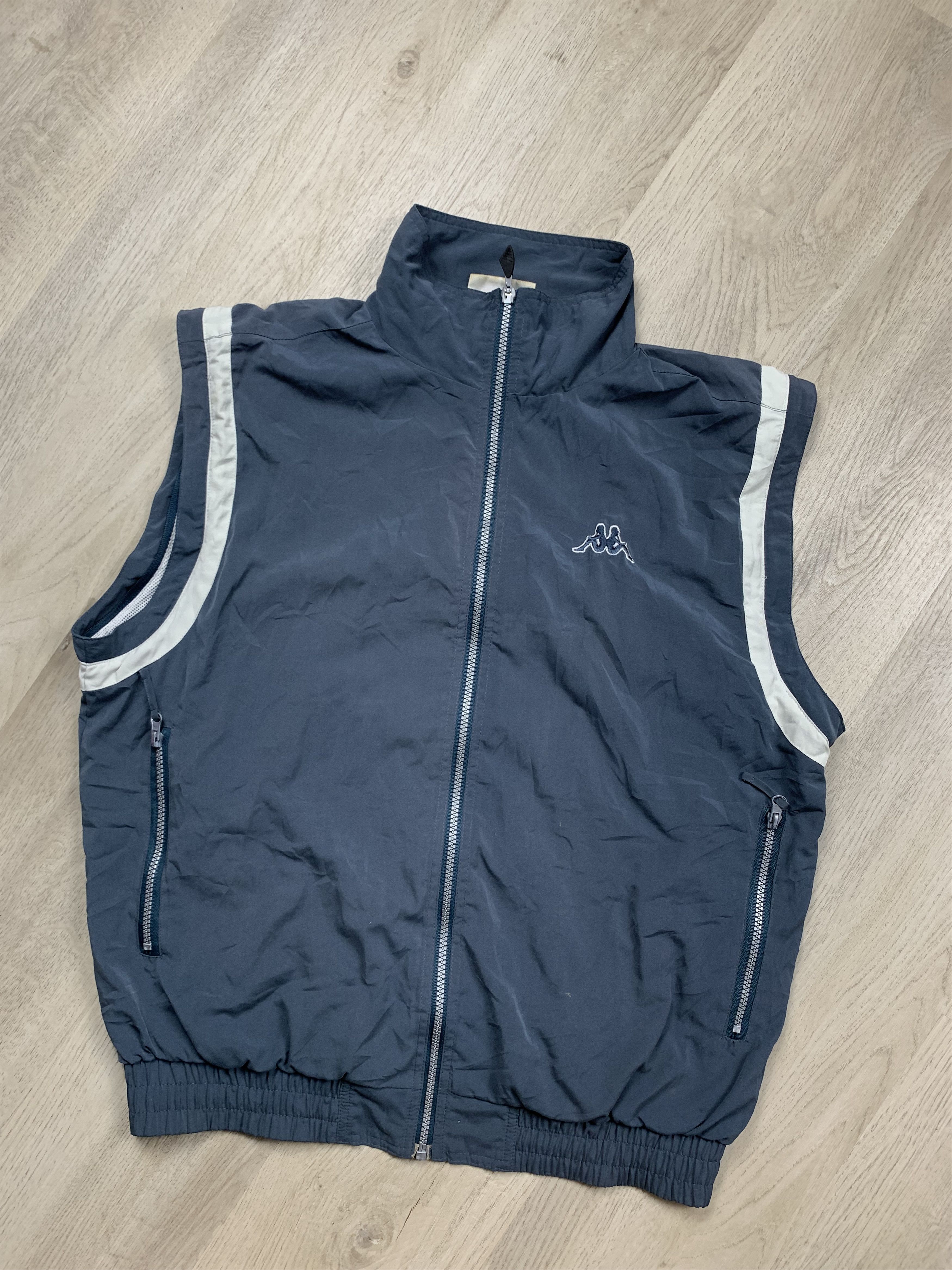 Kappa × Vintage Kappa Vintage Mens Nylon Track Suit Vest + Pants Drill style Size US 32 / EU 48 - 4 Thumbnail