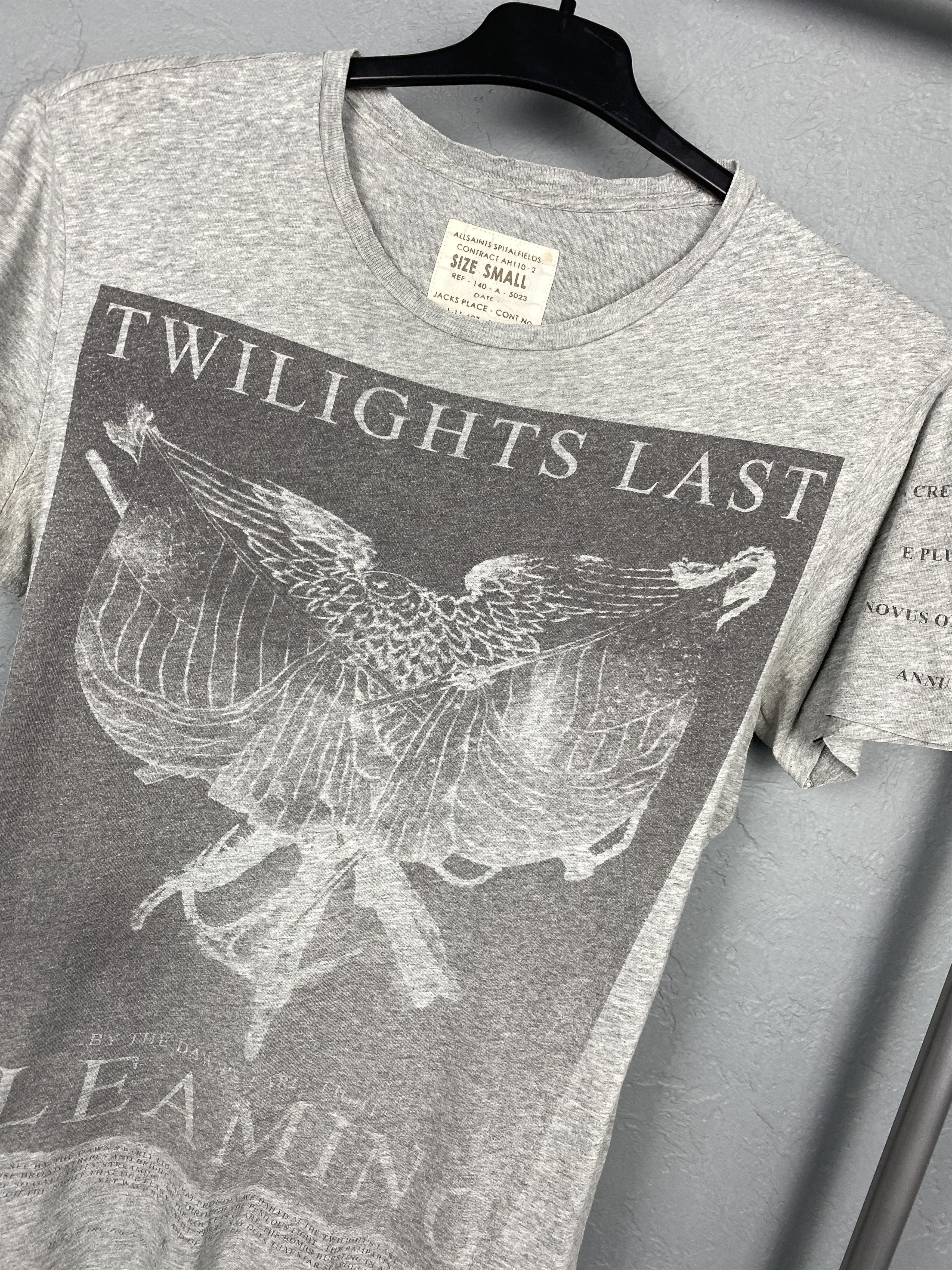 Allsaints Allsaints Twilight Vintage Mens Crew Neck T-Shirt Tee Size US S / EU 44-46 / 1 - 2 Thumbnail