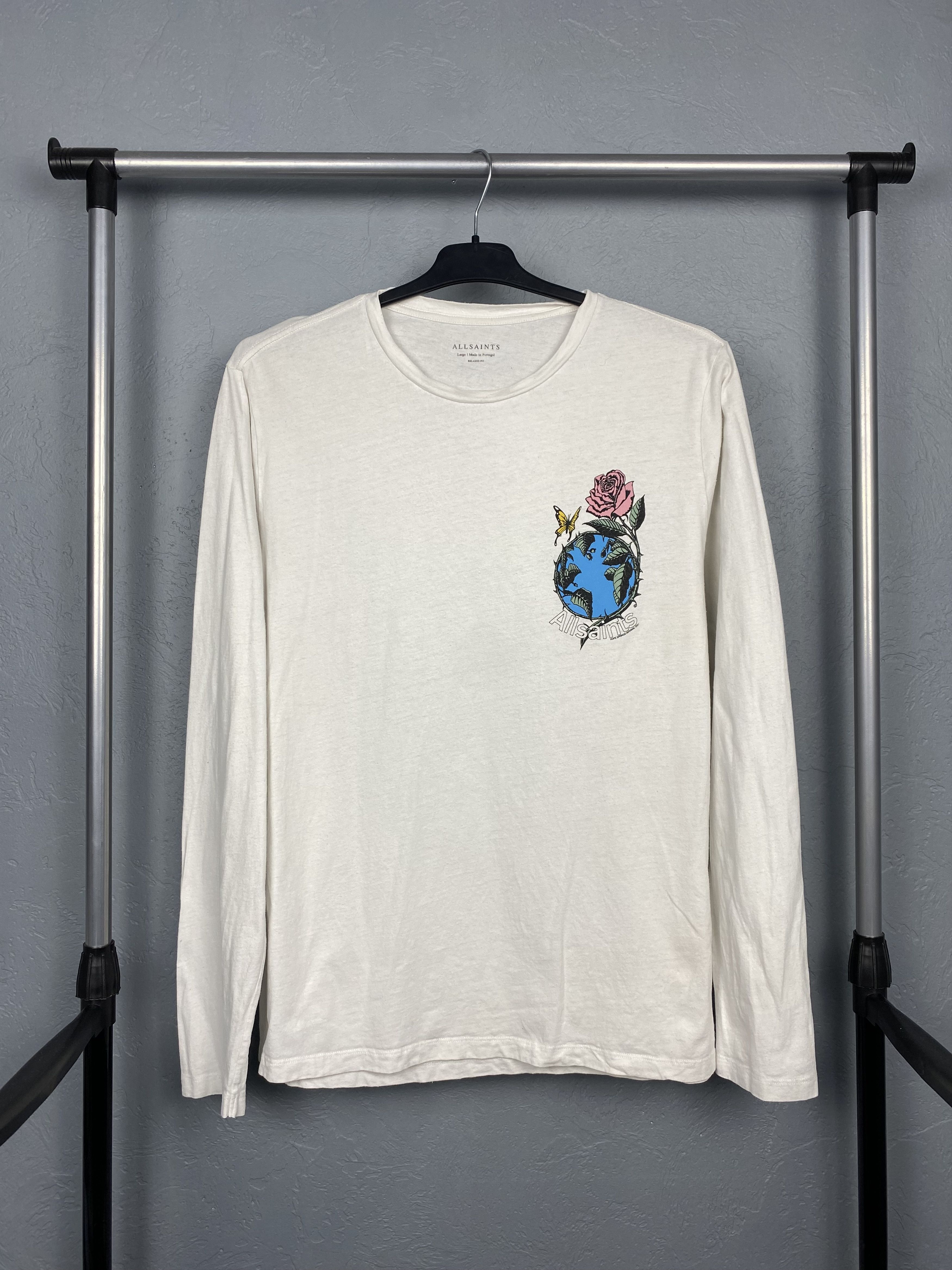 Allsaints Allsaints Mens Aquatique Crew Neck Long Sleeve T-Shirt Size US L / EU 52-54 / 3 - 3 Thumbnail