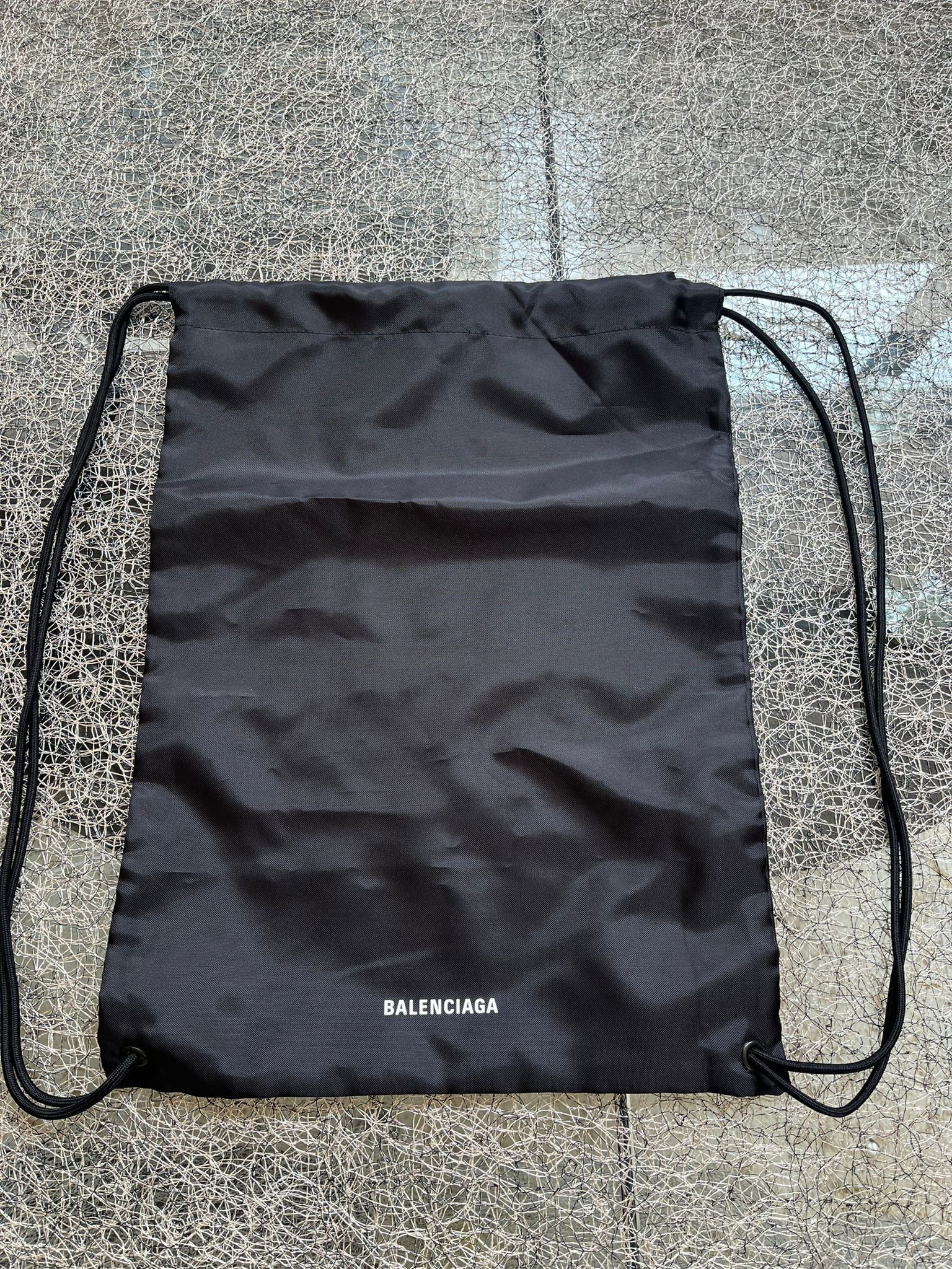 Balenciaga Drawstring Bag in Black Grailed