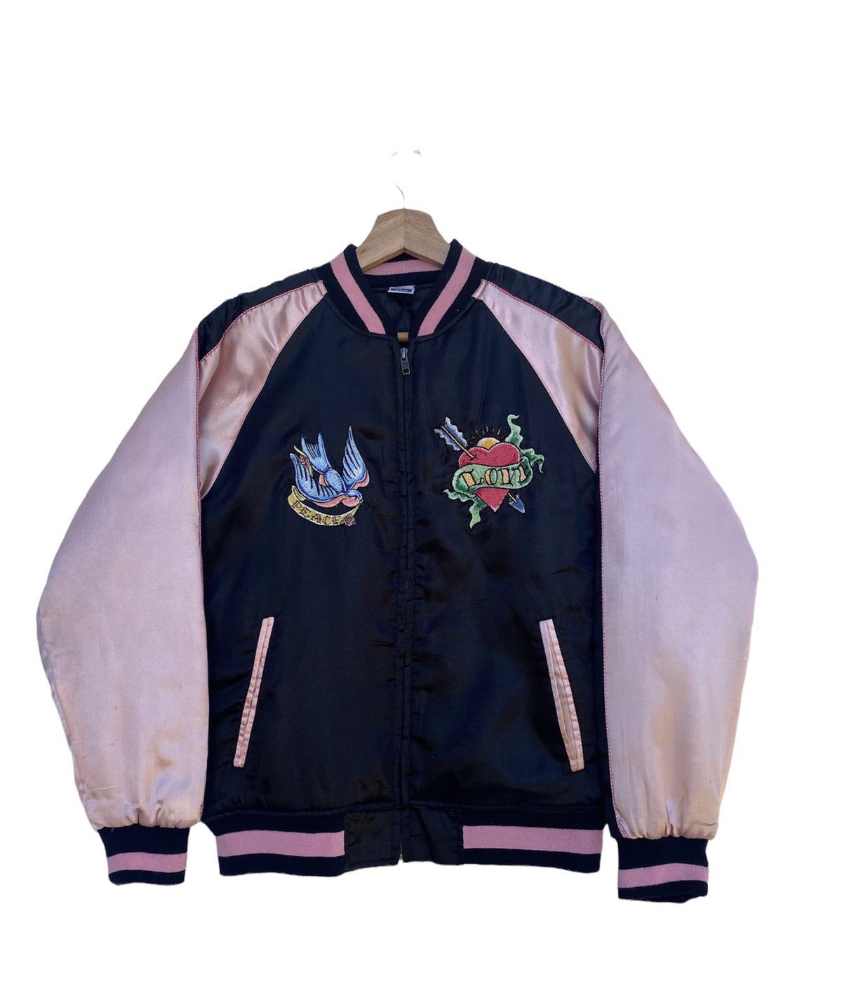 Disney EMBROIDERED VARSITY JACKETS DISNEY TINKER BELL BLACK PINK Size M / US 6-8 / IT 42-44 - 2 Thumbnail