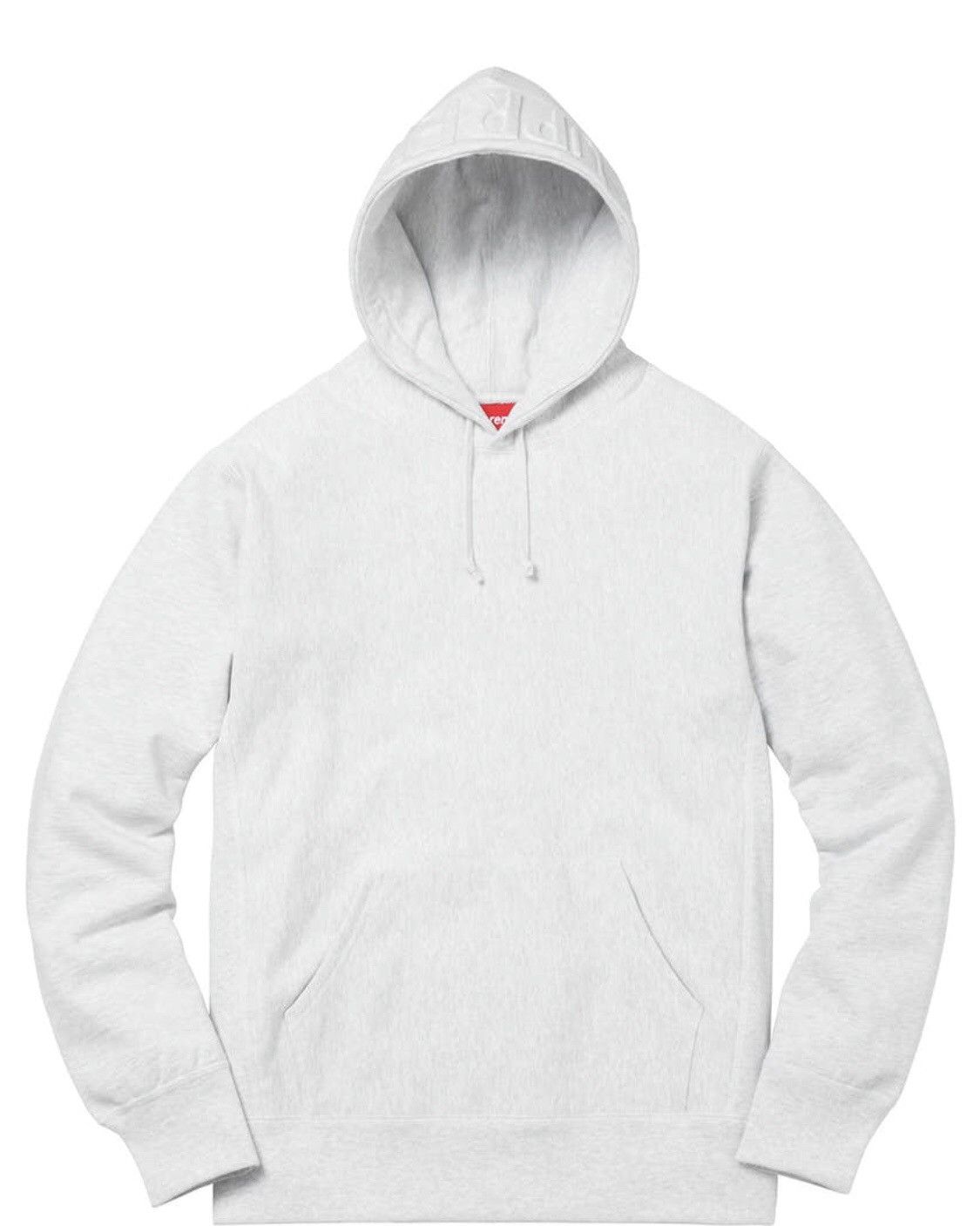 Supreme embossed hooded sweatshirt- Ash grey