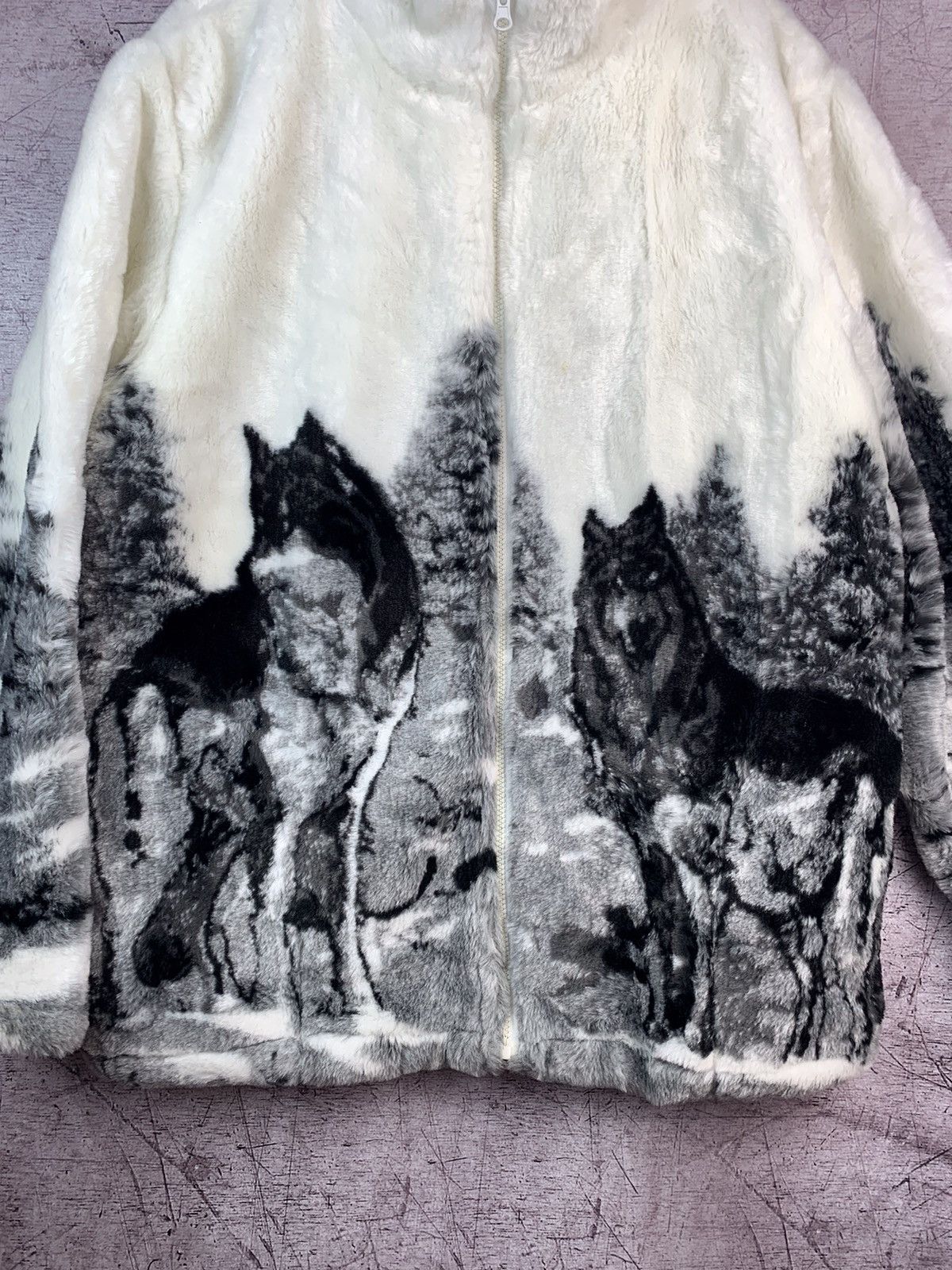 Other Vintage Animal Nature All Over Print Fleece Jacket Size US L / EU 52-54 / 3 - 5 Thumbnail