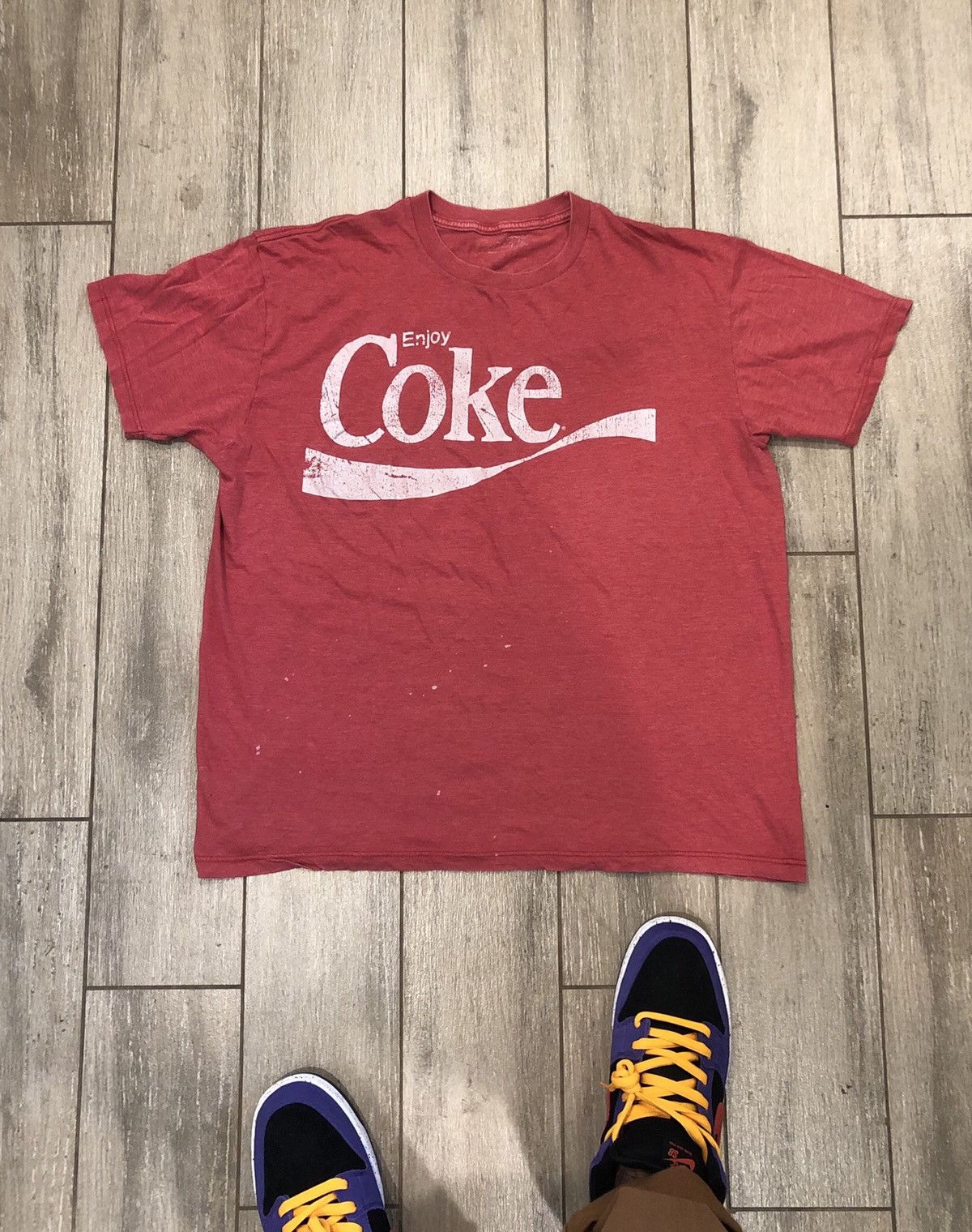 Coca Cola × Vintage 1990s Coca Cola Red Coke Promo Vintage Tee Shirt Americana Size US L / EU 52-54 / 3 - 1 Thumbnail