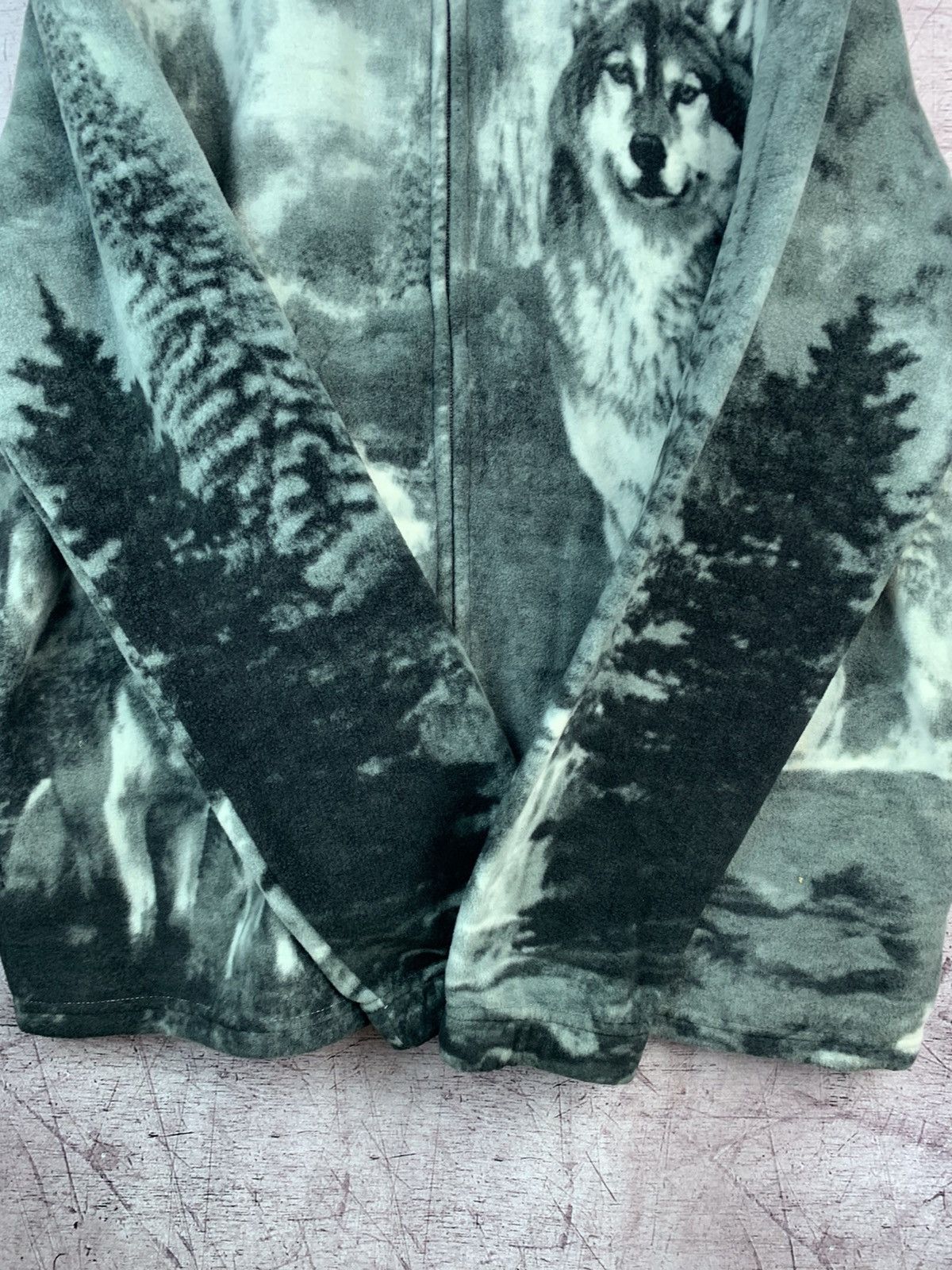 Vintage Vintage Wolves Wolf Animal Fleece Jacket Size US L / EU 52-54 / 3 - 6 Thumbnail