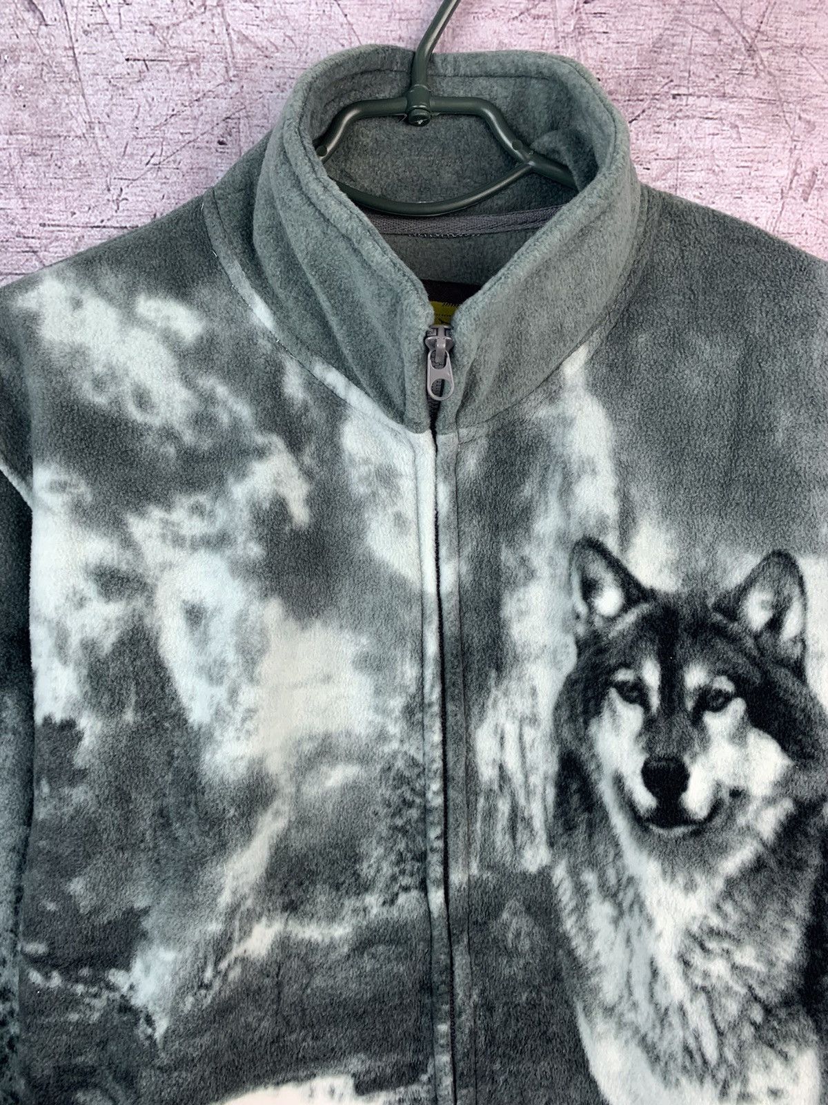 Vintage Vintage Wolves Wolf Animal Fleece Jacket Size US L / EU 52-54 / 3 - 5 Thumbnail