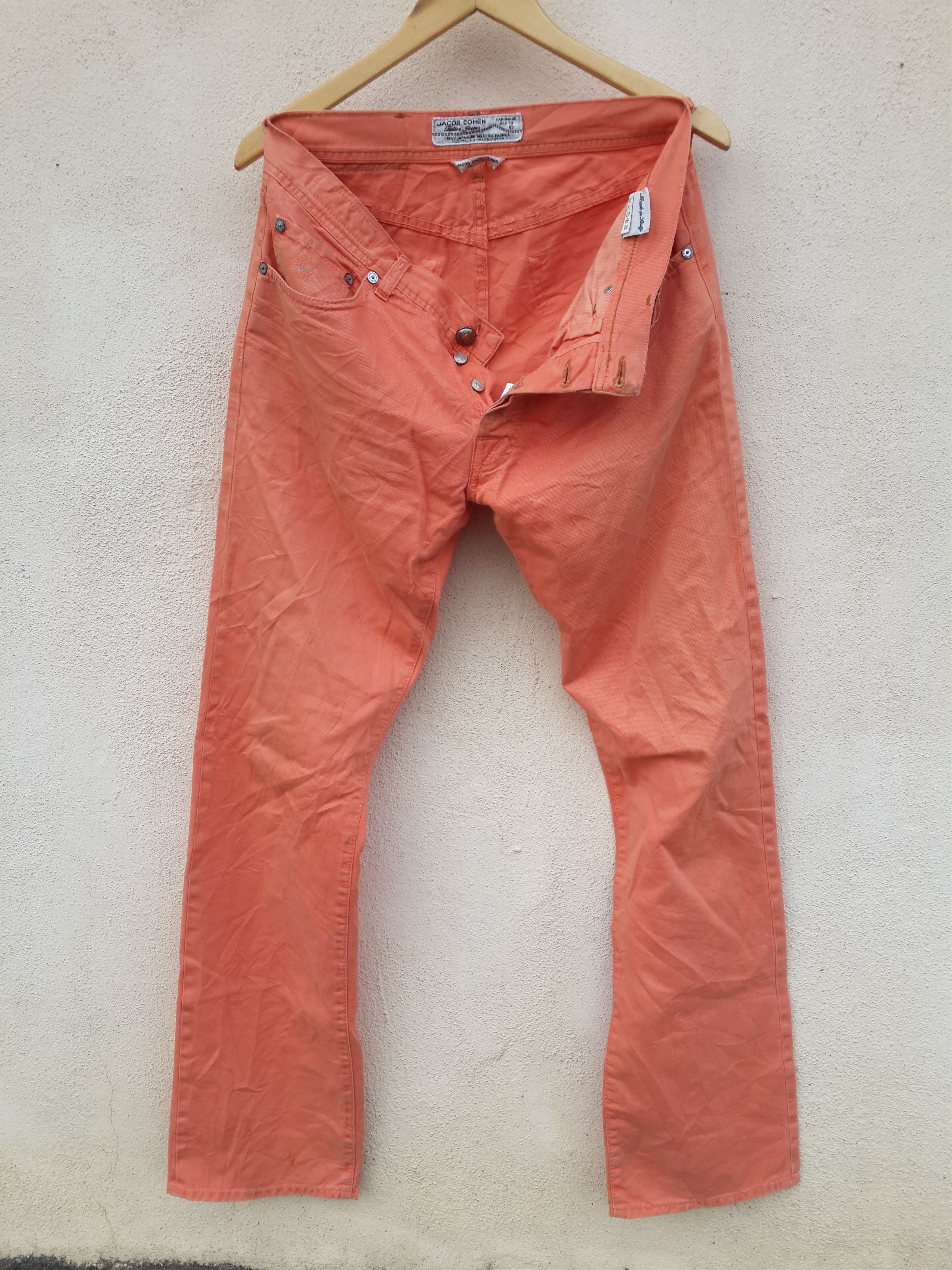 Jacob Cohen Jacob Cohen Red "SELVEDGE" Straight Relaxed Jeans Size US 32 / EU 48 - 1 Thumbnail