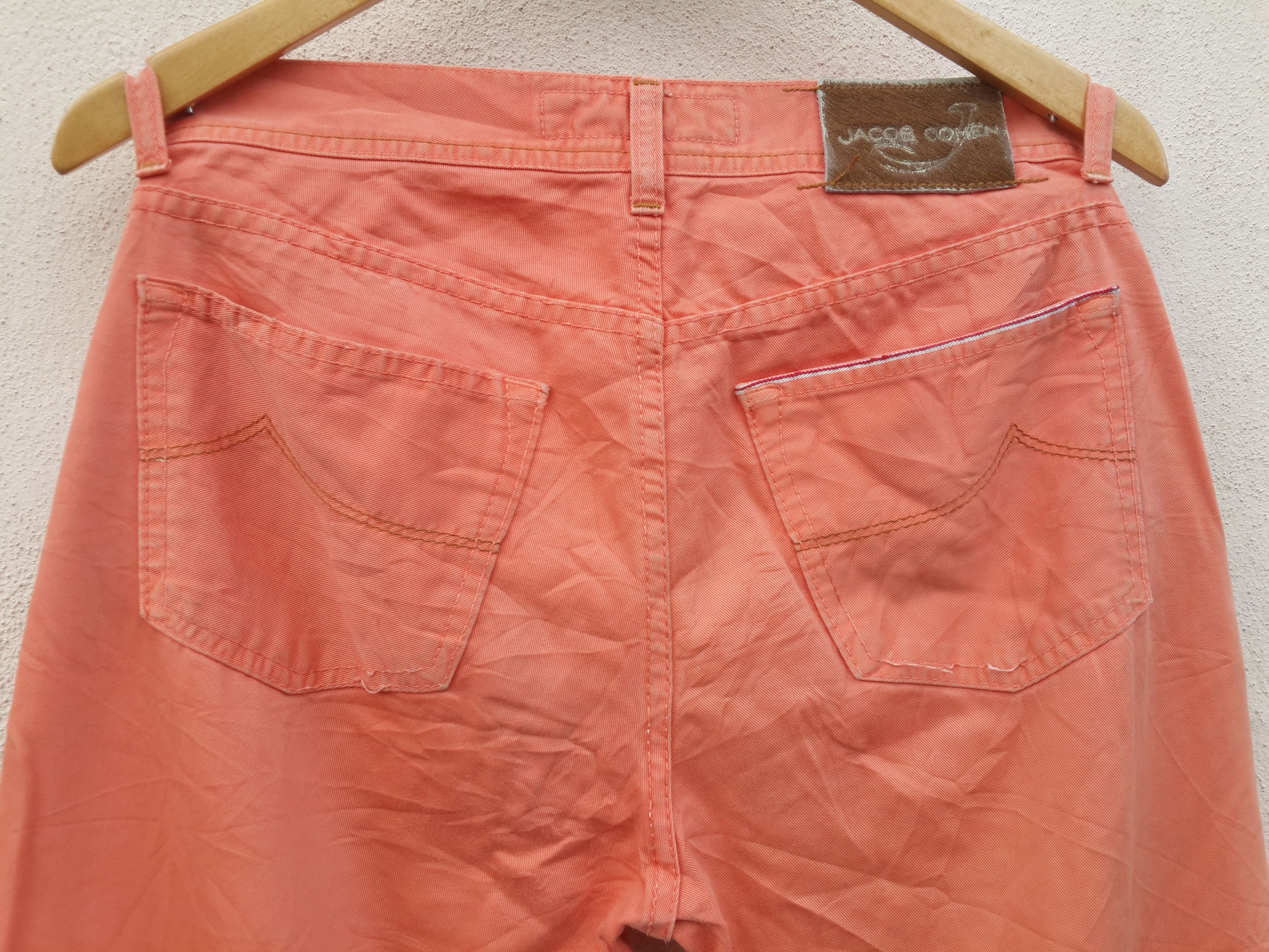 Jacob Cohen Jacob Cohen Red "SELVEDGE" Straight Relaxed Jeans Size US 32 / EU 48 - 4 Thumbnail