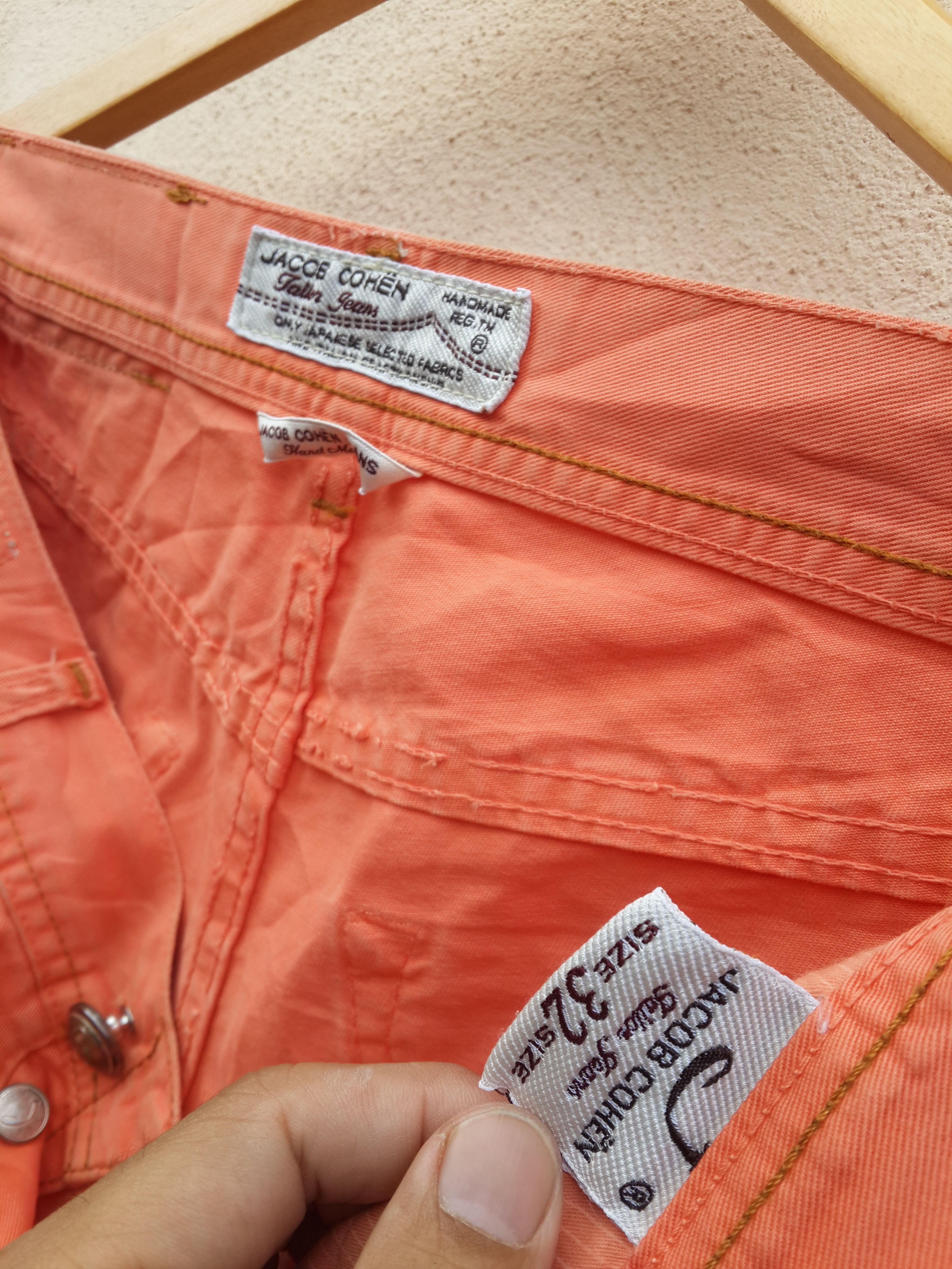 Jacob Cohen Jacob Cohen Red "SELVEDGE" Straight Relaxed Jeans Size US 32 / EU 48 - 7 Thumbnail