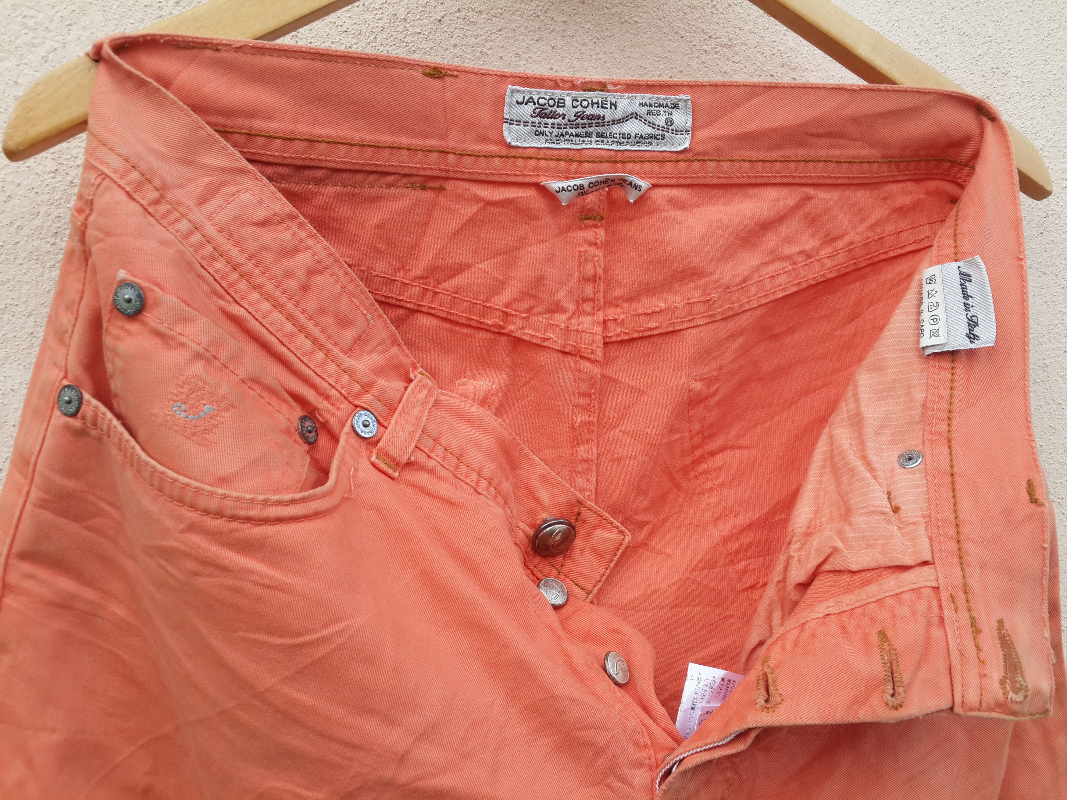 Jacob Cohen Jacob Cohen Red "SELVEDGE" Straight Relaxed Jeans Size US 32 / EU 48 - 2 Thumbnail