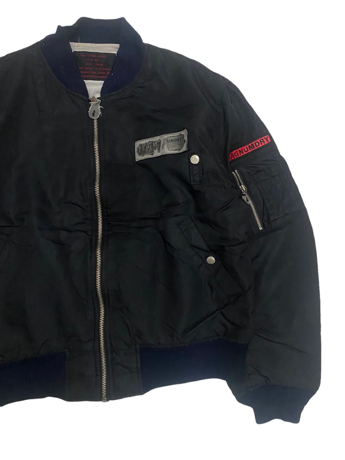Vintage Vintage MA1 Flight Bomber Jacket Trashed Size US L / EU 52-54 / 3 - 3 Thumbnail