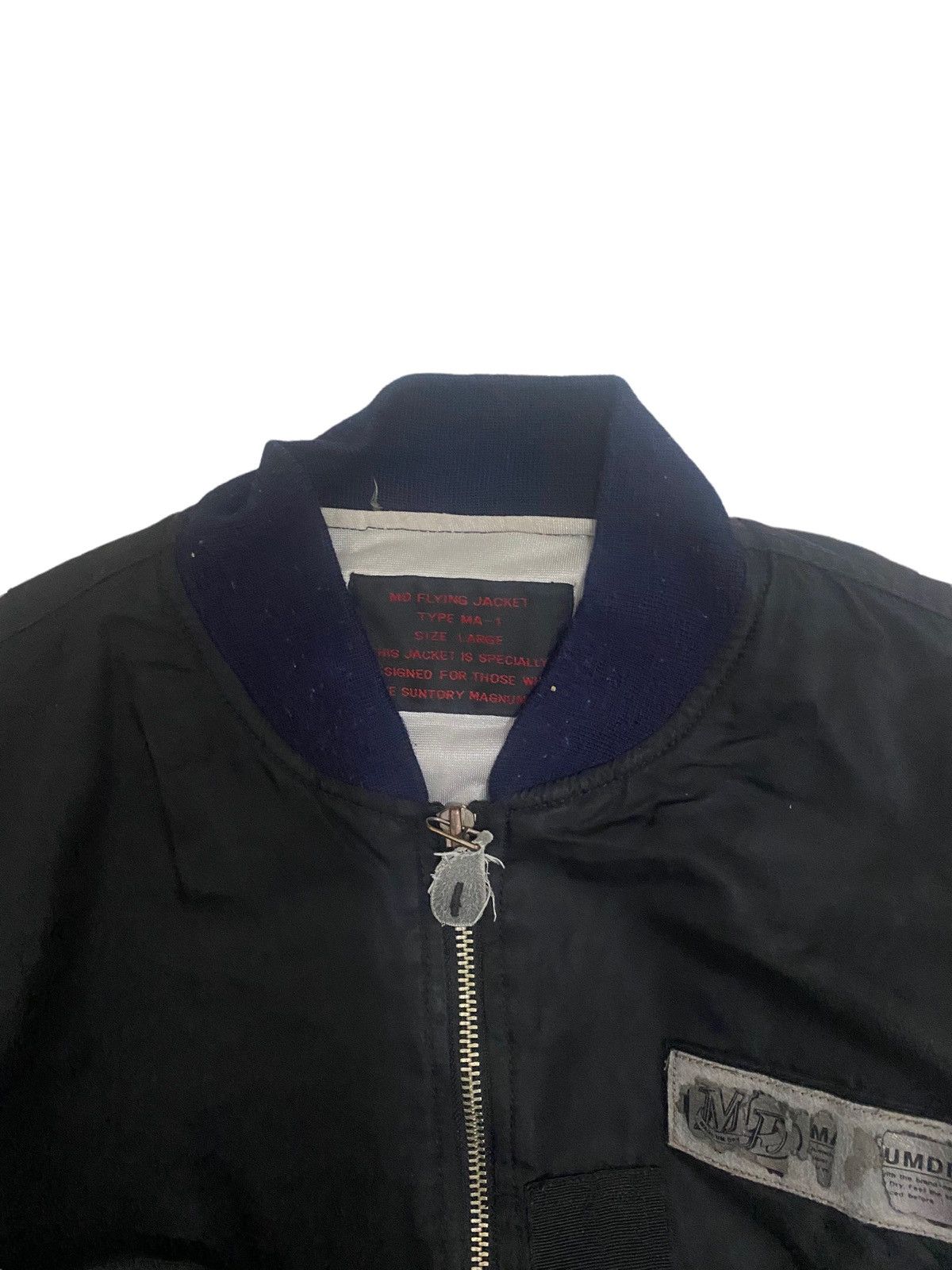 Vintage Vintage MA1 Flight Bomber Jacket Trashed Size US L / EU 52-54 / 3 - 4 Thumbnail